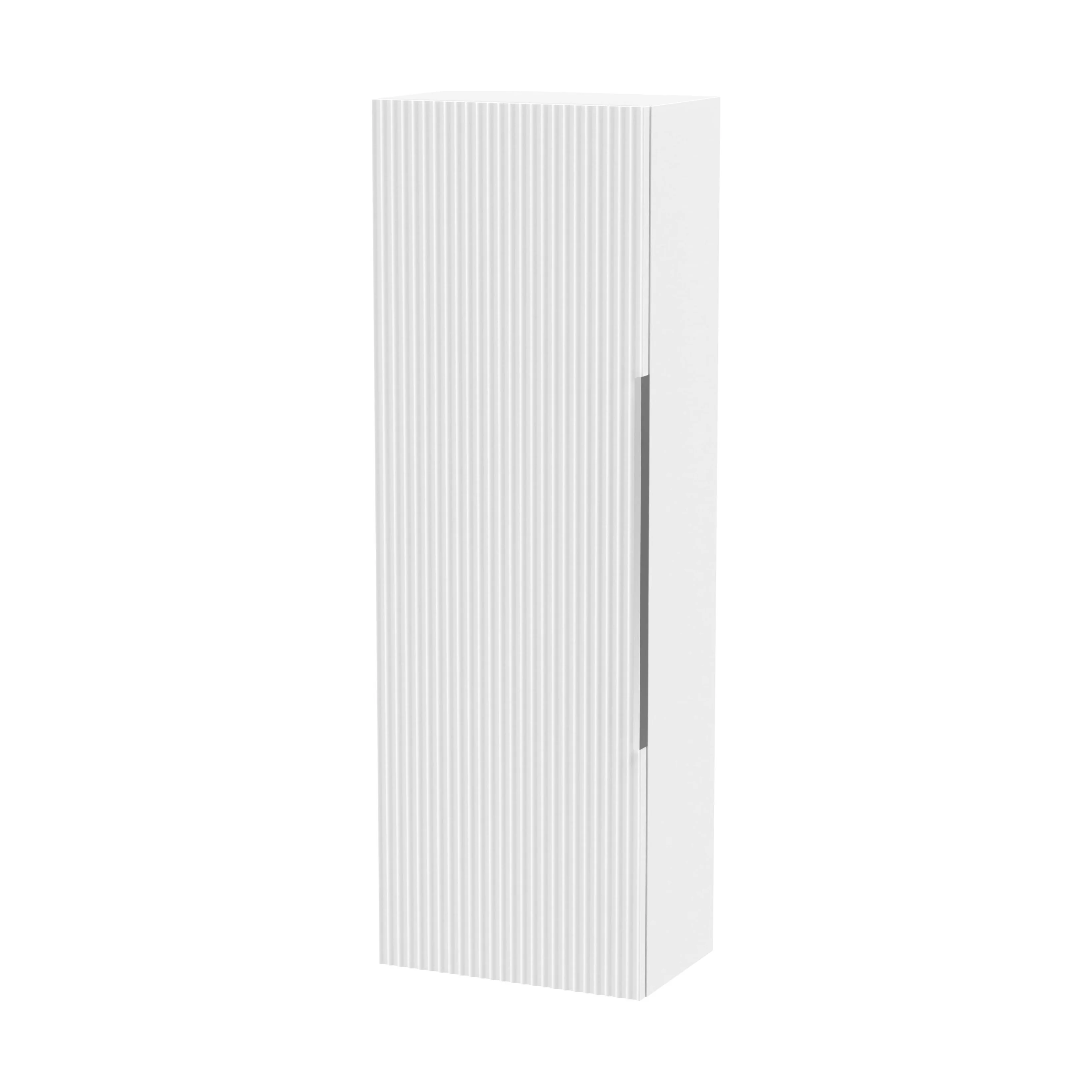 Tixall Fluted Wall Hung Tall Bathroom Storage Unit, 400mm, Multiple Colours and Handle Options - Image 49