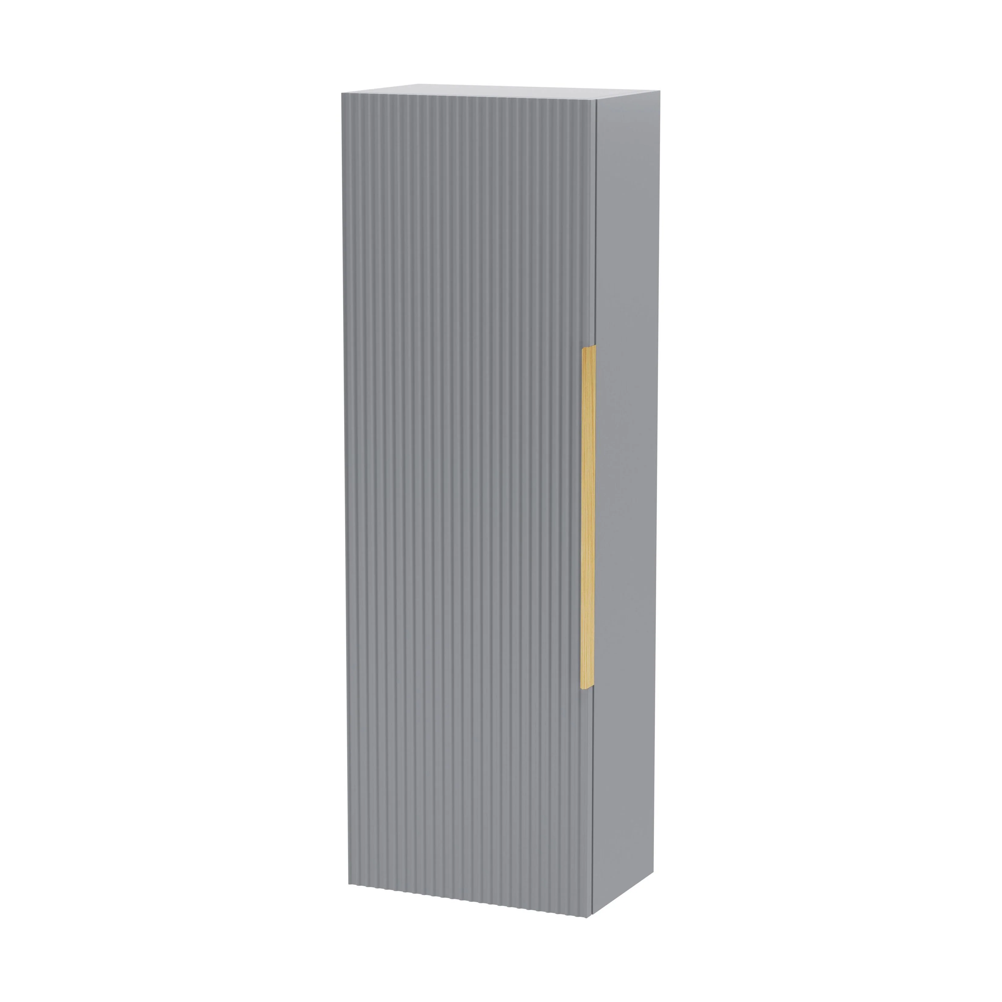 Tixall Fluted Wall Hung Tall Bathroom Storage Unit, 400mm, Multiple Colours and Handle Options - Image 54