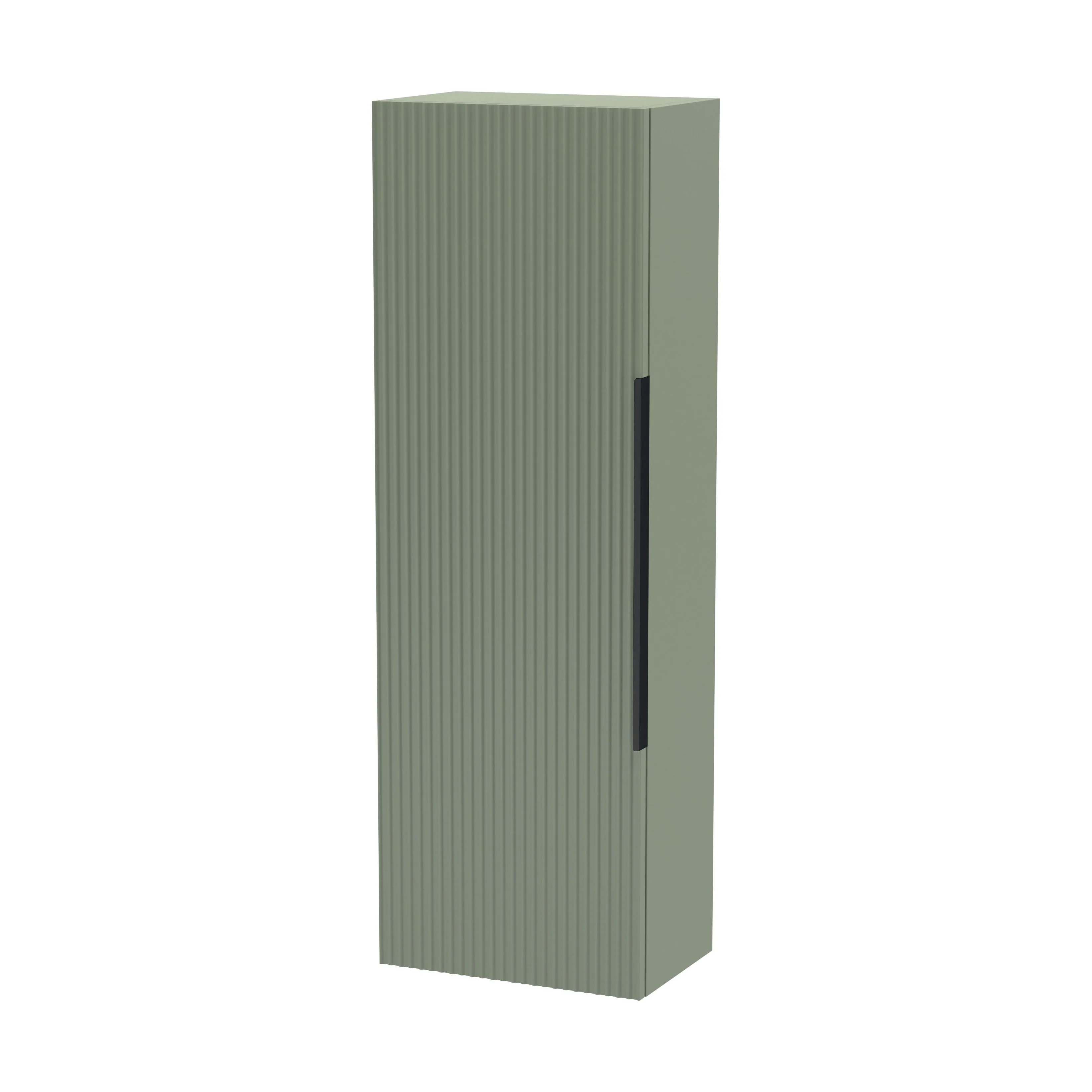 Tixall Fluted Wall Hung Tall Bathroom Storage Unit, 400mm, Multiple Colours and Handle Options - Image 59