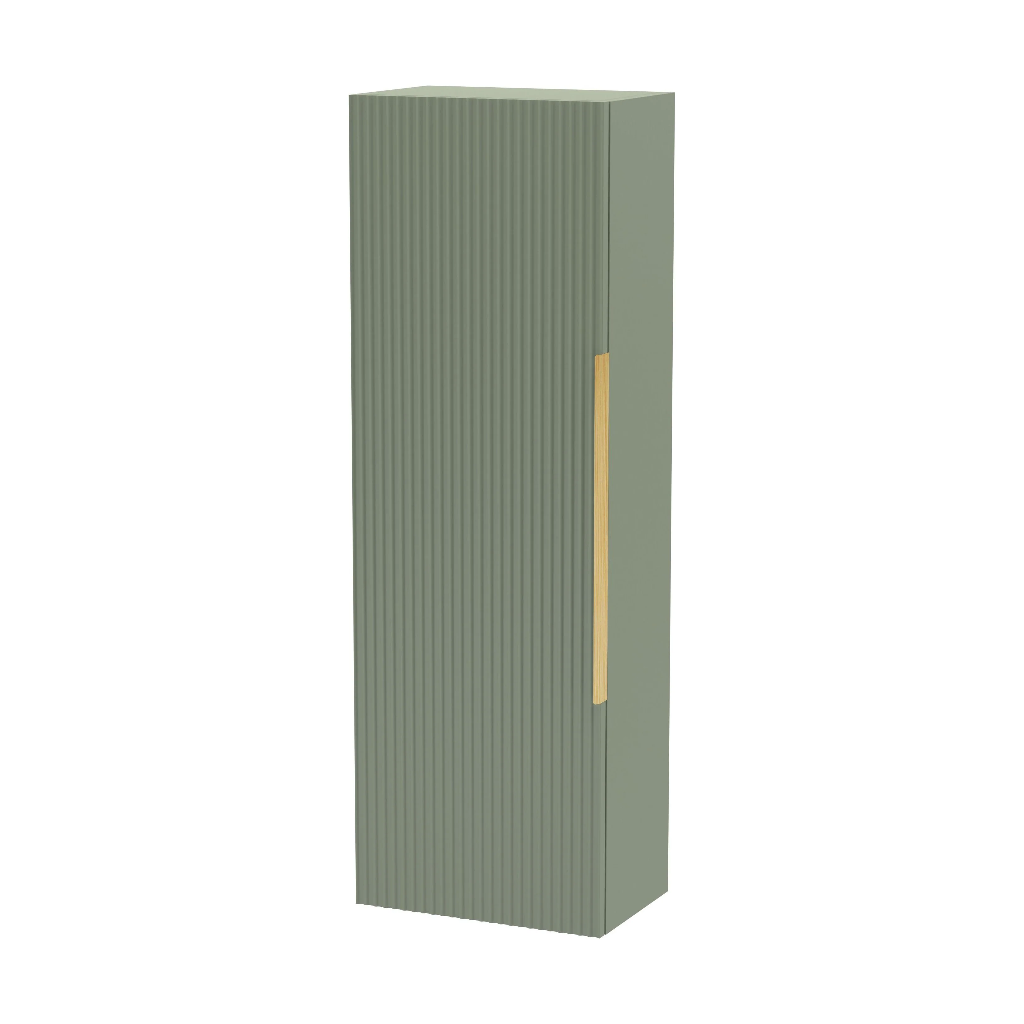Tixall Fluted Wall Hung Tall Bathroom Storage Unit, 400mm, Multiple Colours and Handle Options - Image 60