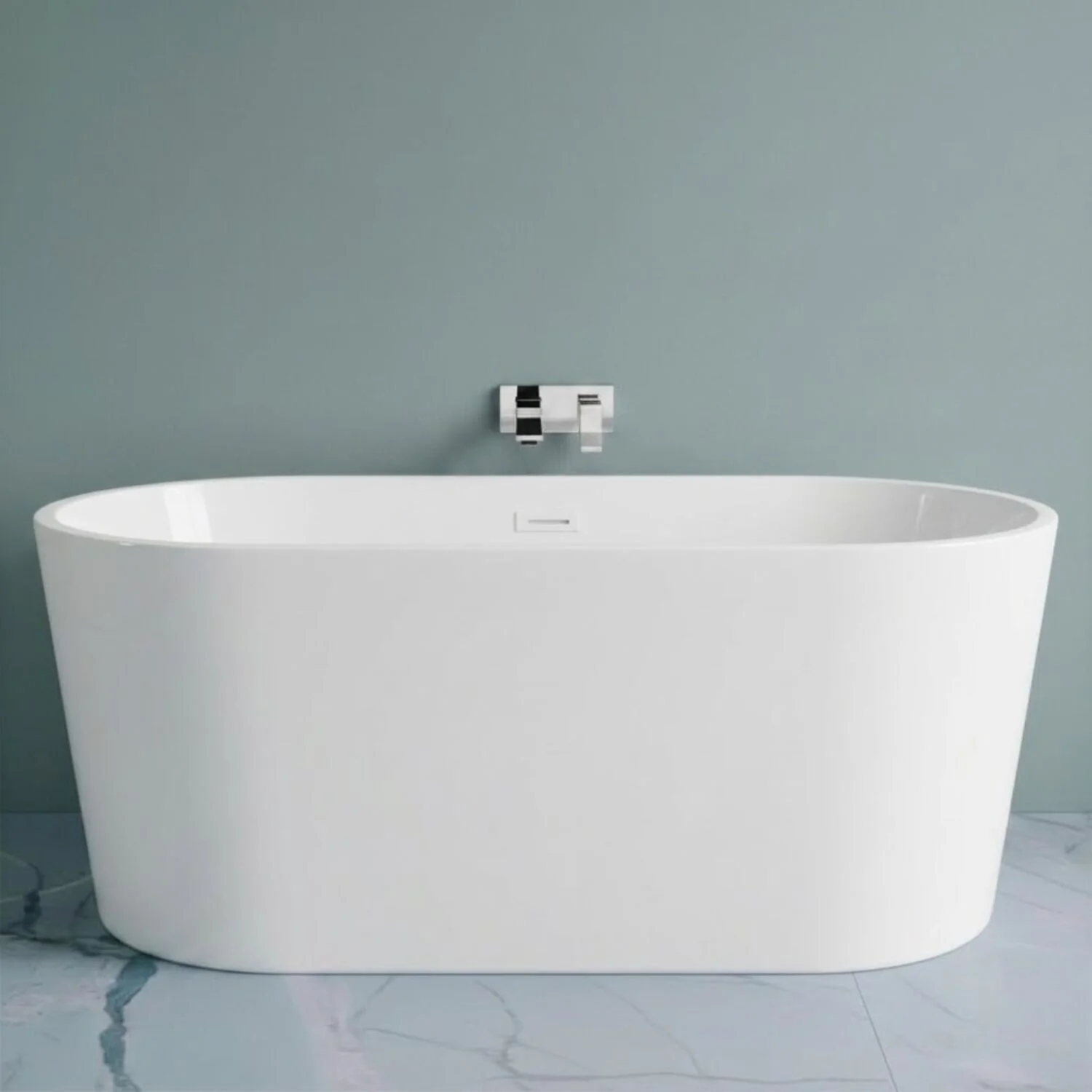 Contemporary Oval Freestanding Double Ended Bath - Choice of Size