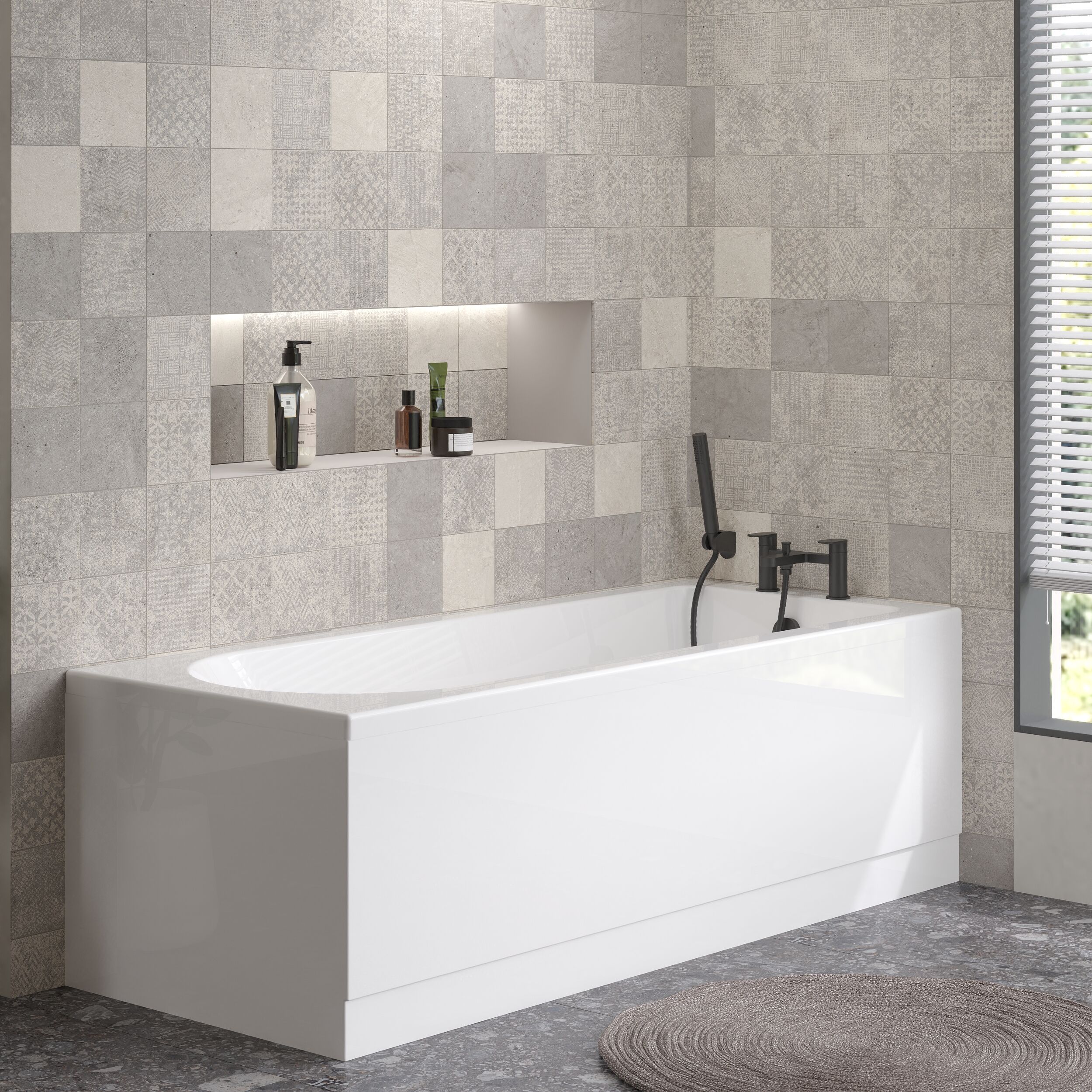 Gloss White MDF Bath Front Panel with Plinth - Choice of Size - Image 10