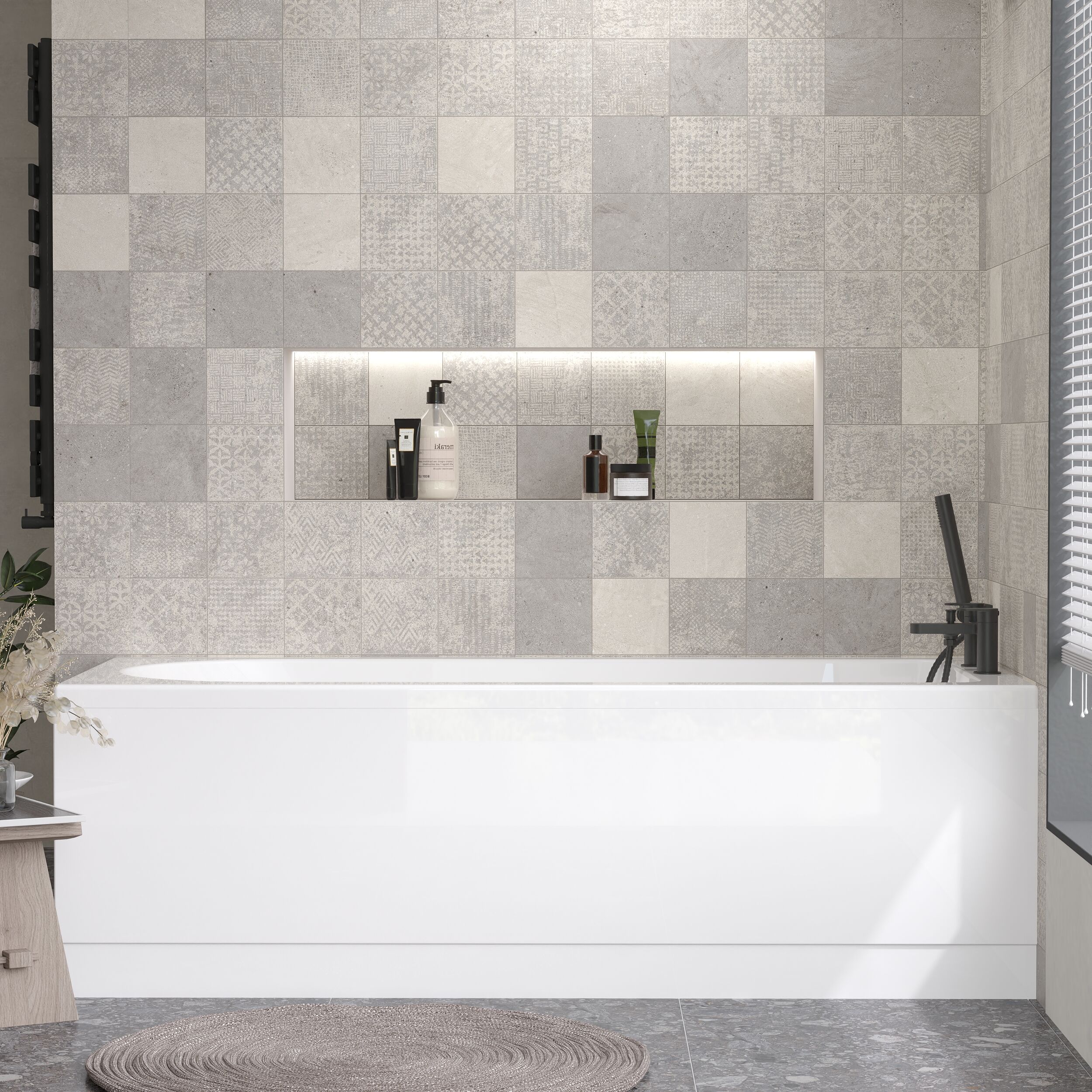Gloss White MDF Bath Front Panel with Plinth - Choice of Size - Image 6