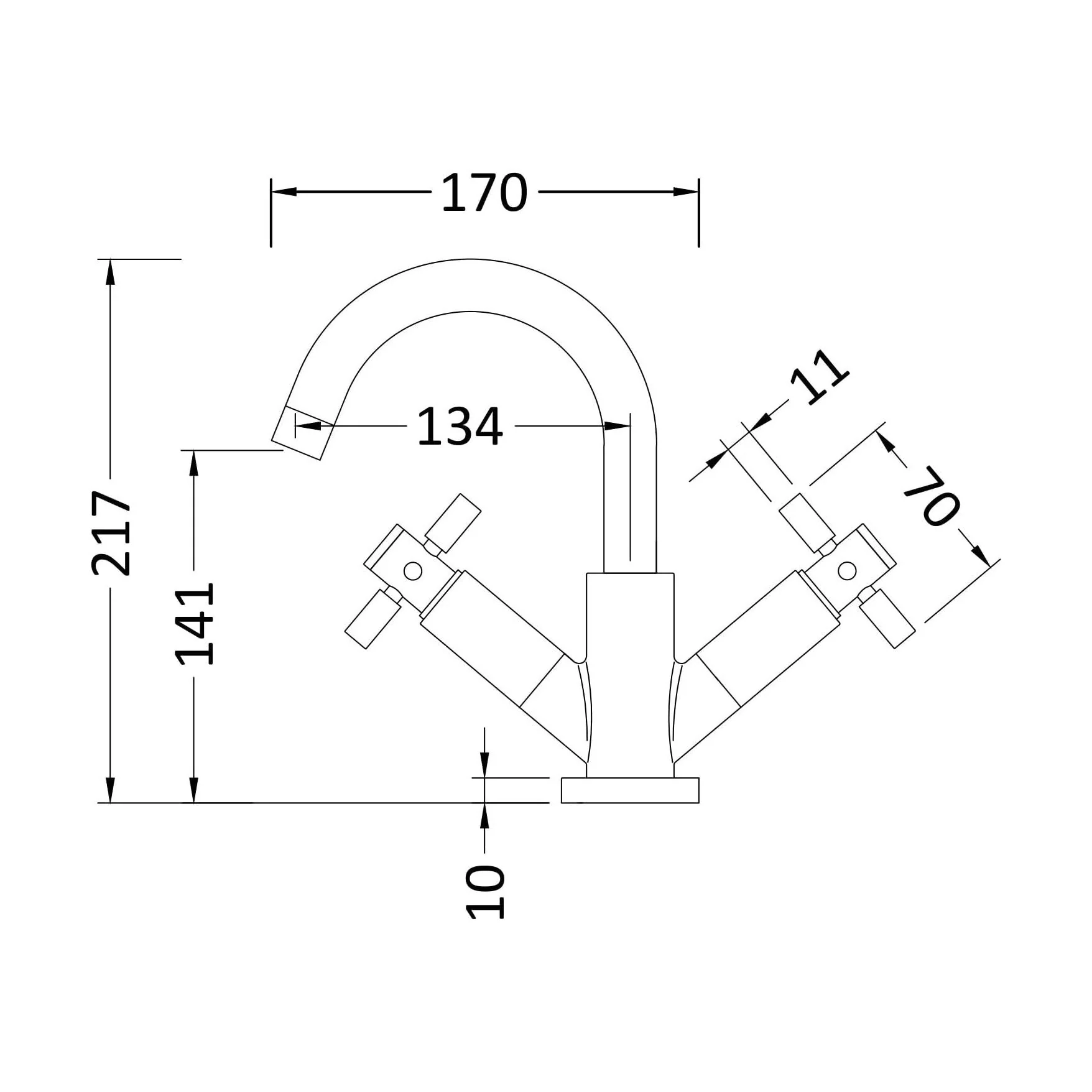 Hester Crosshead Basin Mixer - Image 2