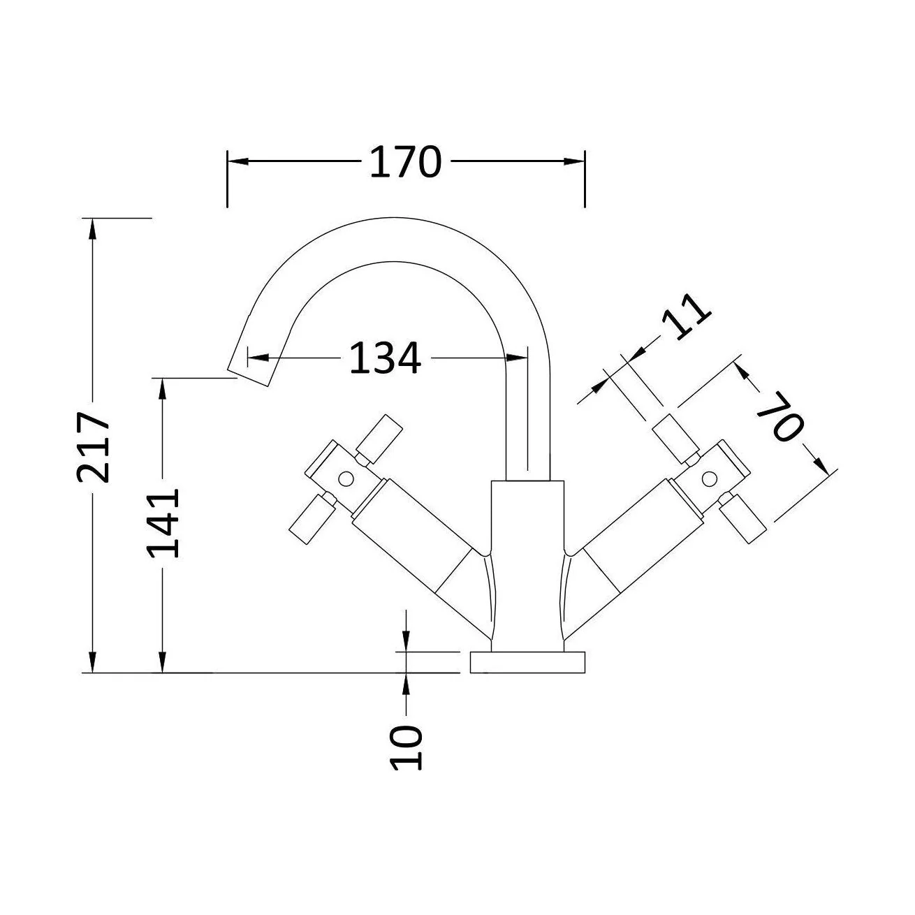 Hester Crosshead Basin Mixer - Image 2