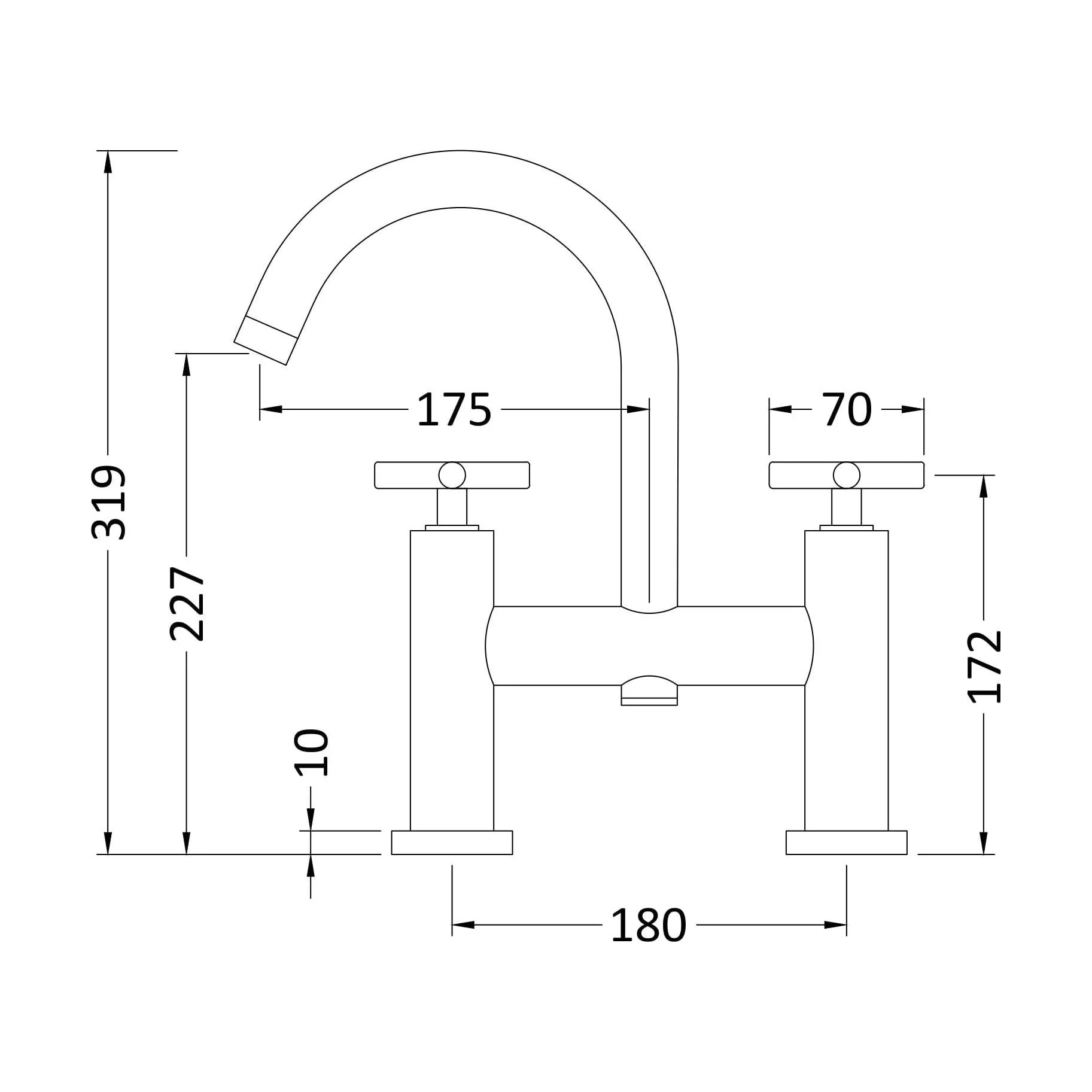Hester Crosshead Bath Filler - Image 2