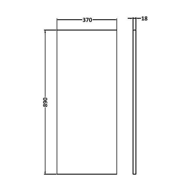 Infil Panel/Décor End (890x370x18mm) - Image 2