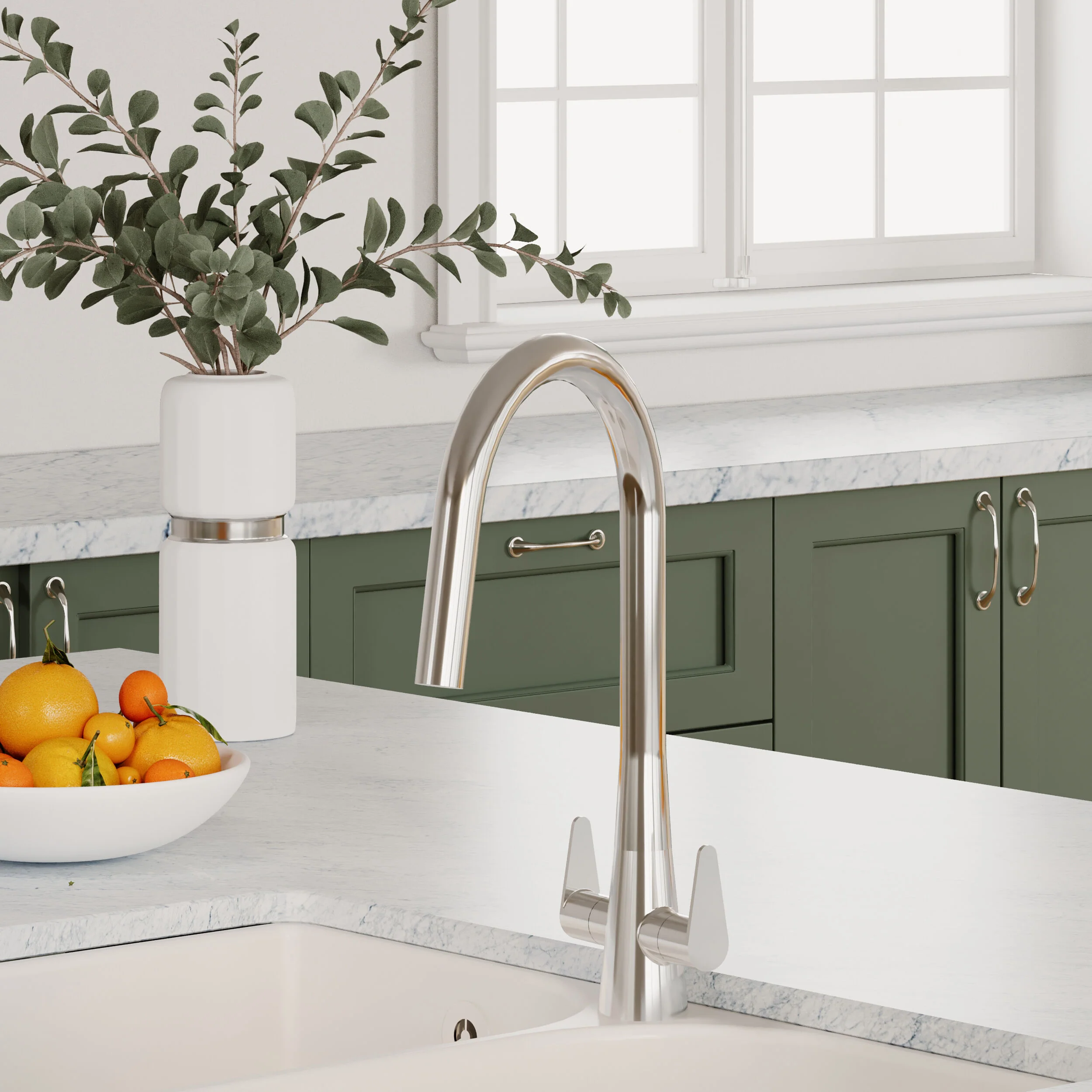 Tatenhill Kitchen Mono Sink Mixer Tap - Single or Dual Lever, Choice of Colour - Image 17