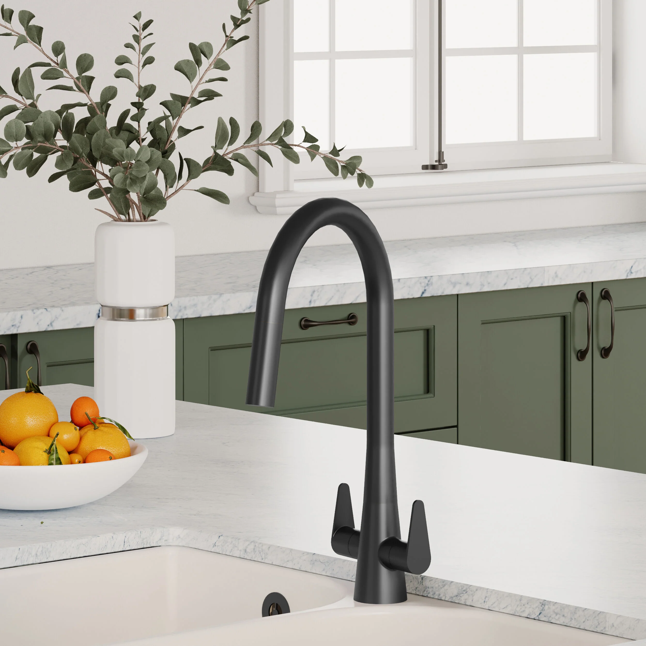 Tatenhill Kitchen Mono Sink Mixer Tap - Single or Dual Lever, Choice of Colour - Image 19