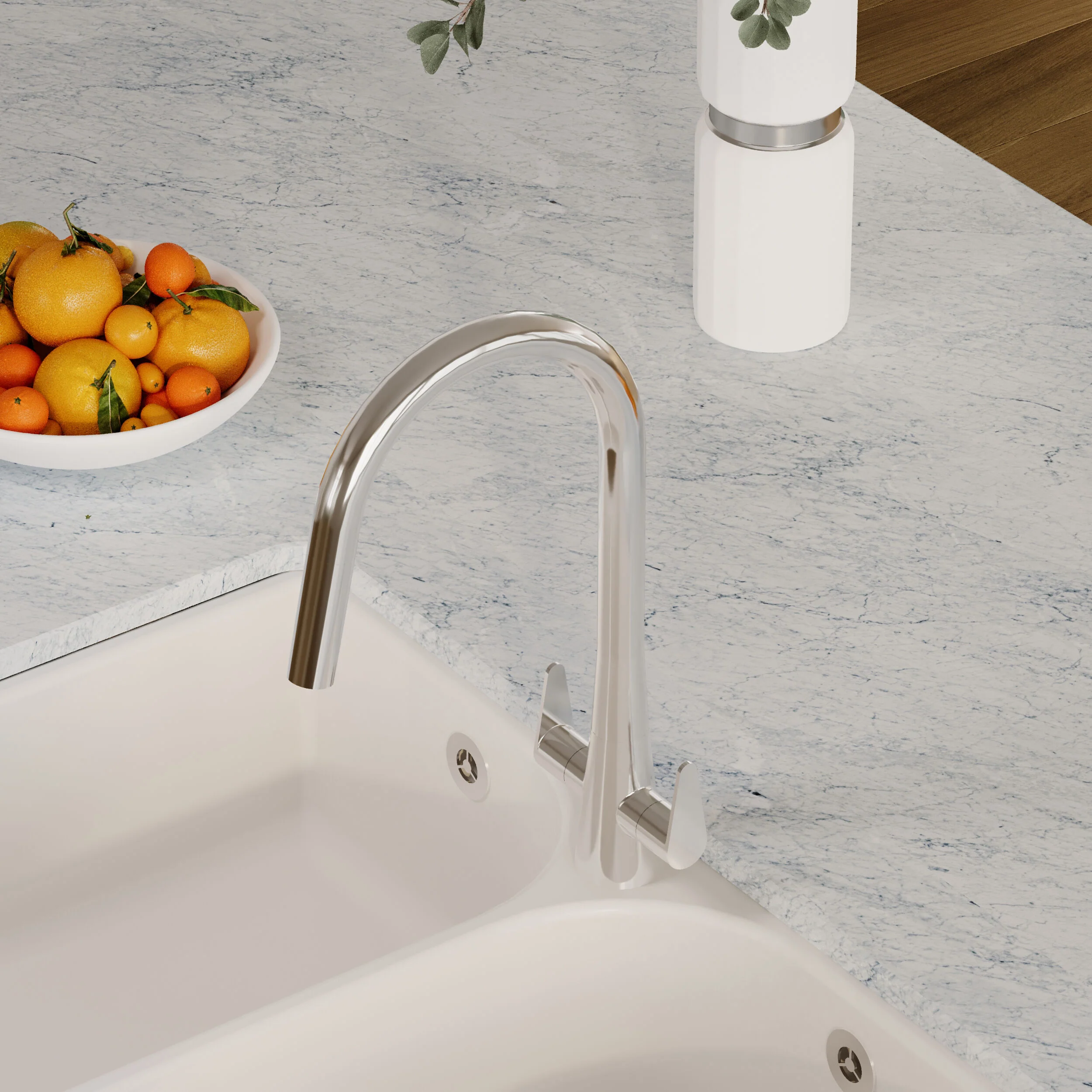 Tatenhill Kitchen Mono Sink Mixer Tap - Single or Dual Lever, Choice of Colour - Image 25