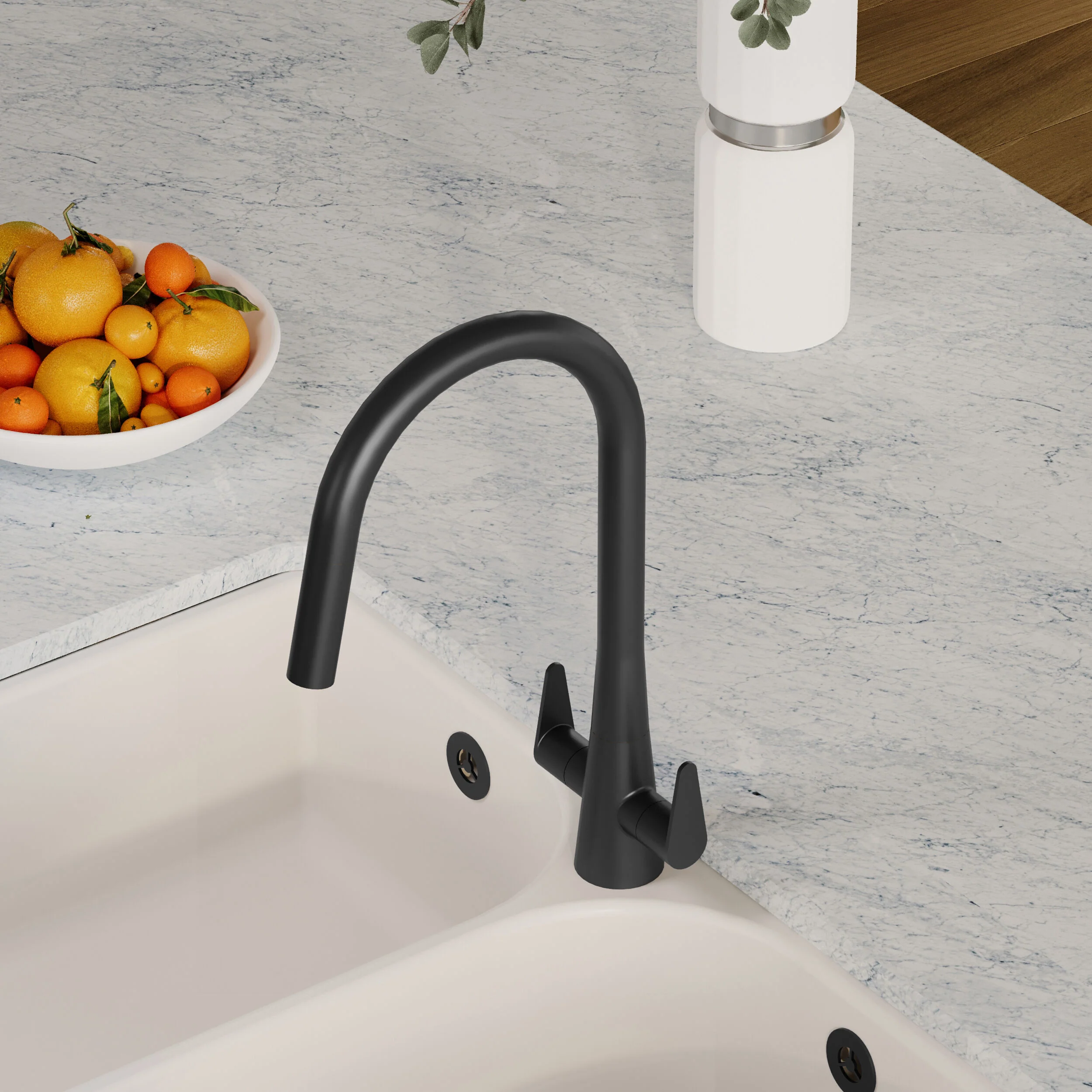 Tatenhill Kitchen Mono Sink Mixer Tap - Single or Dual Lever, Choice of Colour - Image 27