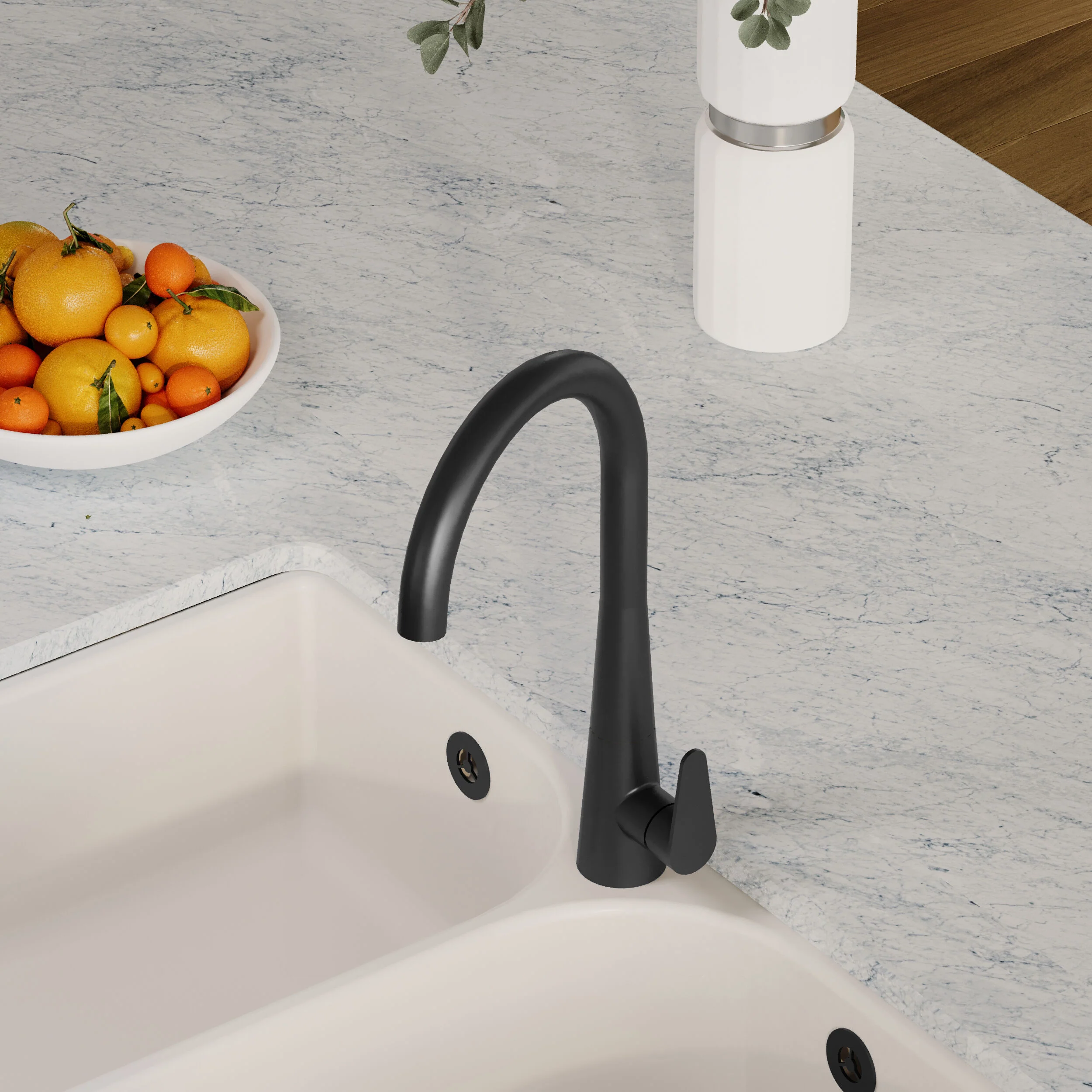 Tatenhill Kitchen Mono Sink Mixer Tap - Single or Dual Lever, Choice of Colour - Image 28