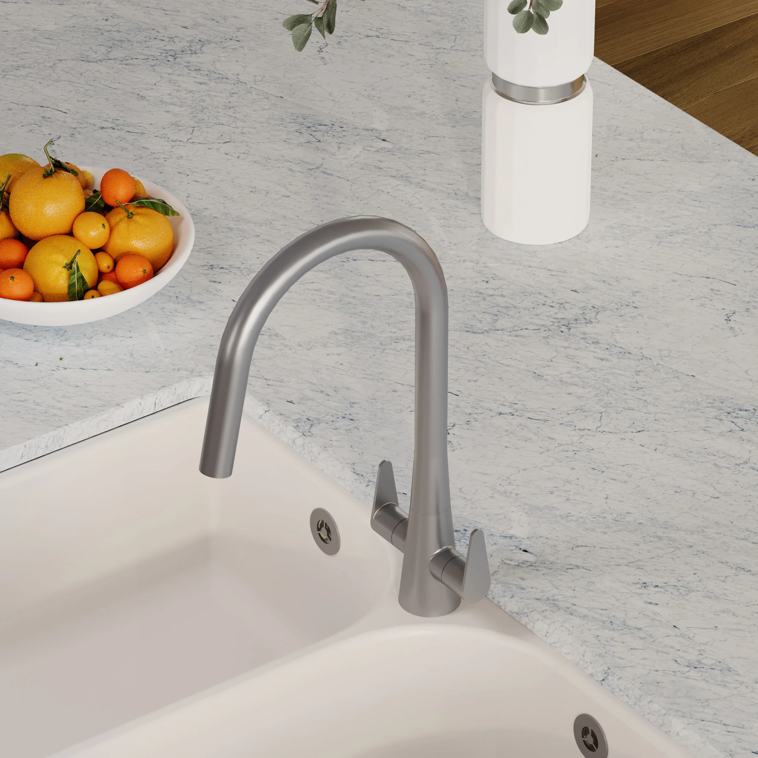 Tatenhill Kitchen Mono Sink Mixer Tap - Single or Dual Lever, Choice of Colour - Image 29