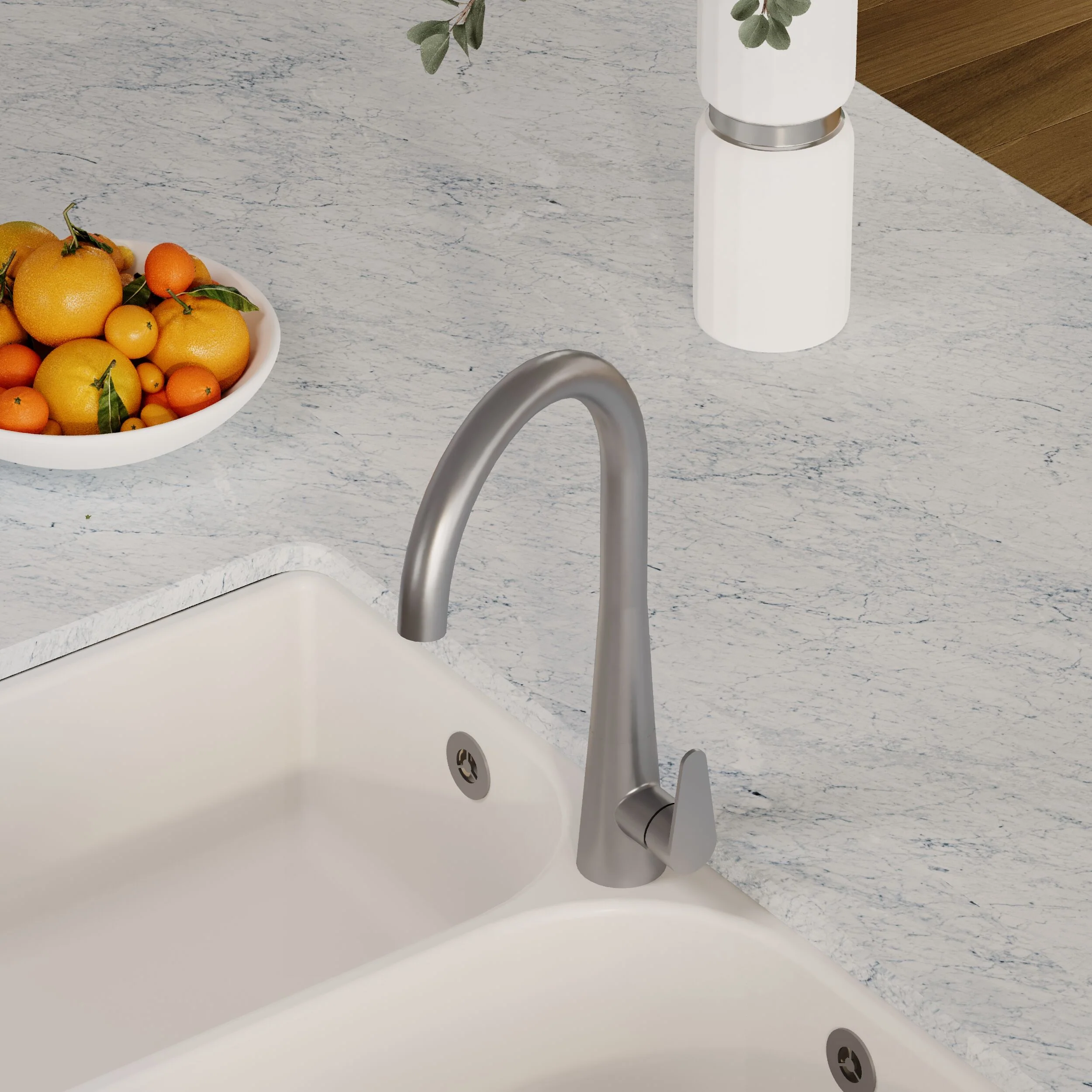 Tatenhill Kitchen Mono Sink Mixer Tap - Single or Dual Lever, Choice of Colour - Image 30