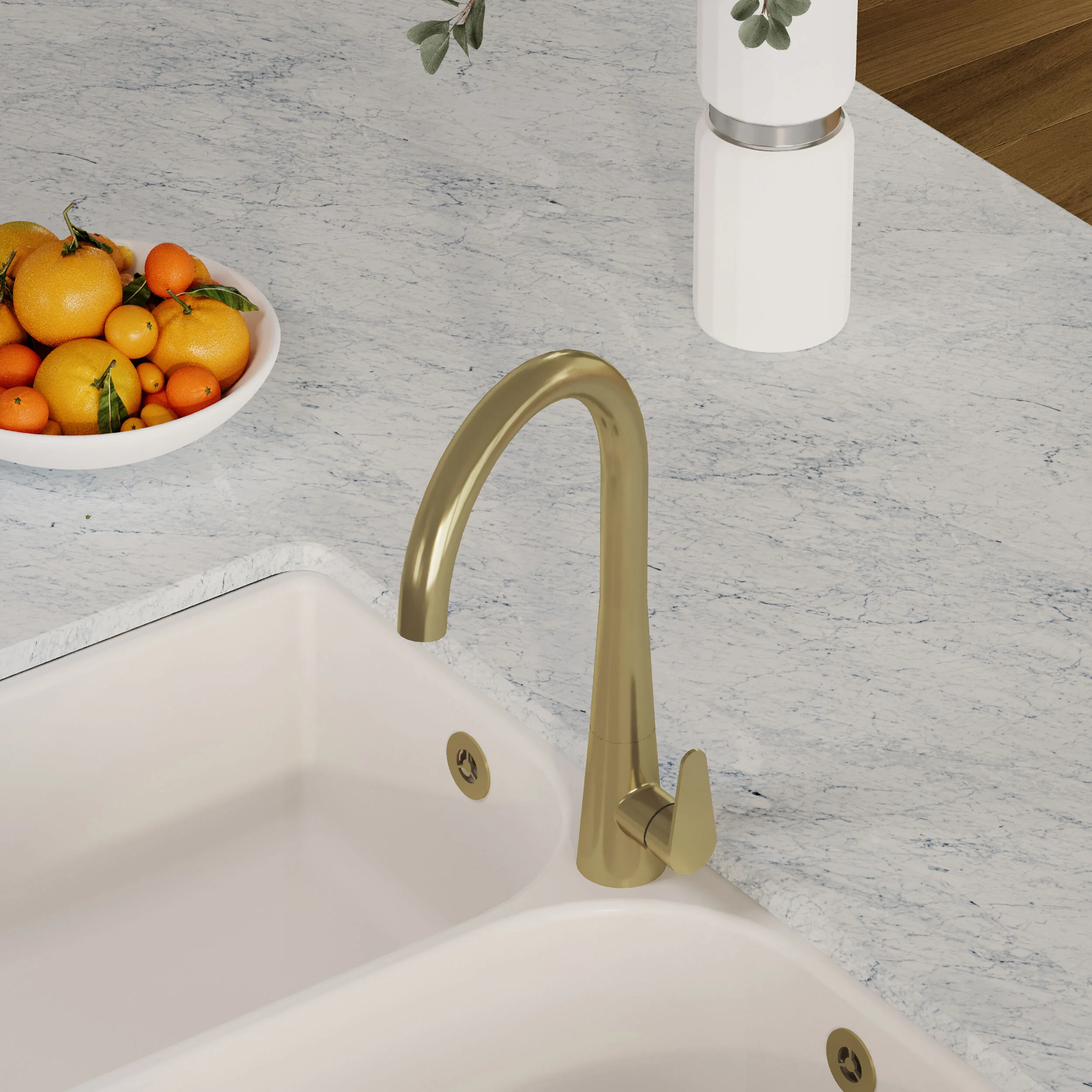 Tatenhill Kitchen Mono Sink Mixer Tap - Single or Dual Lever, Choice of Colour - Image 32
