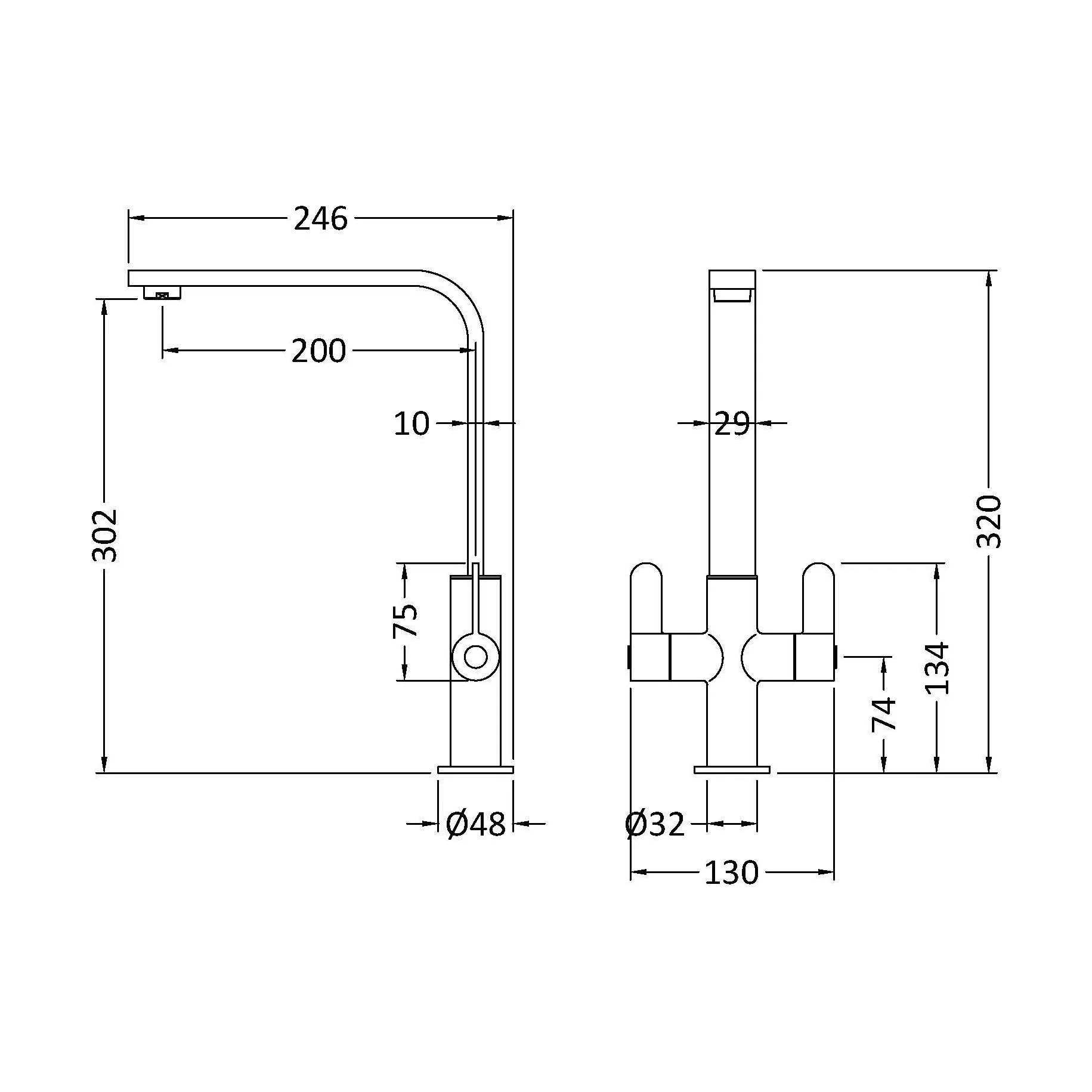 Ipstones Kitchen Mono Mixer Tap - Single or Dual Lever, Choice of Colour - Image 47