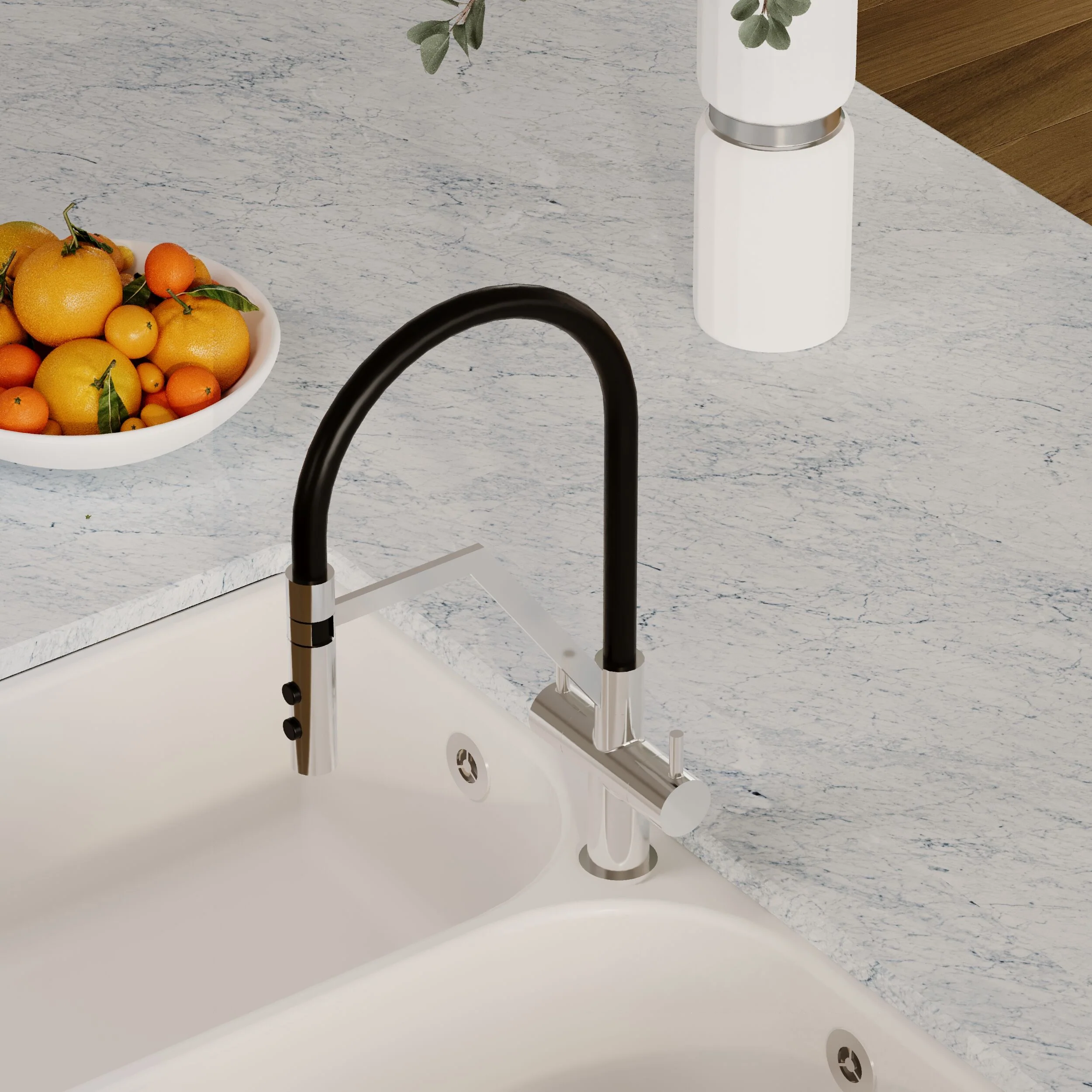 Haughton Kitchen Mono Mixer Tap - Single or Dual Lever, Choice of Colour - Image 25