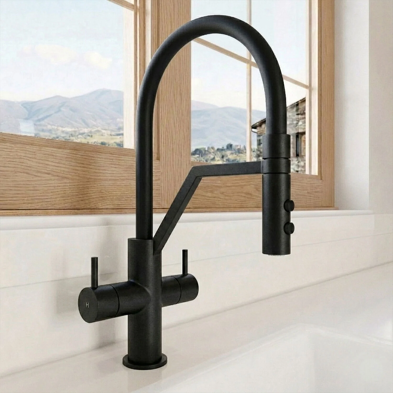 Haughton Kitchen Mono Mixer Tap - Single or Dual Lever, Choice of Colour - Image 3