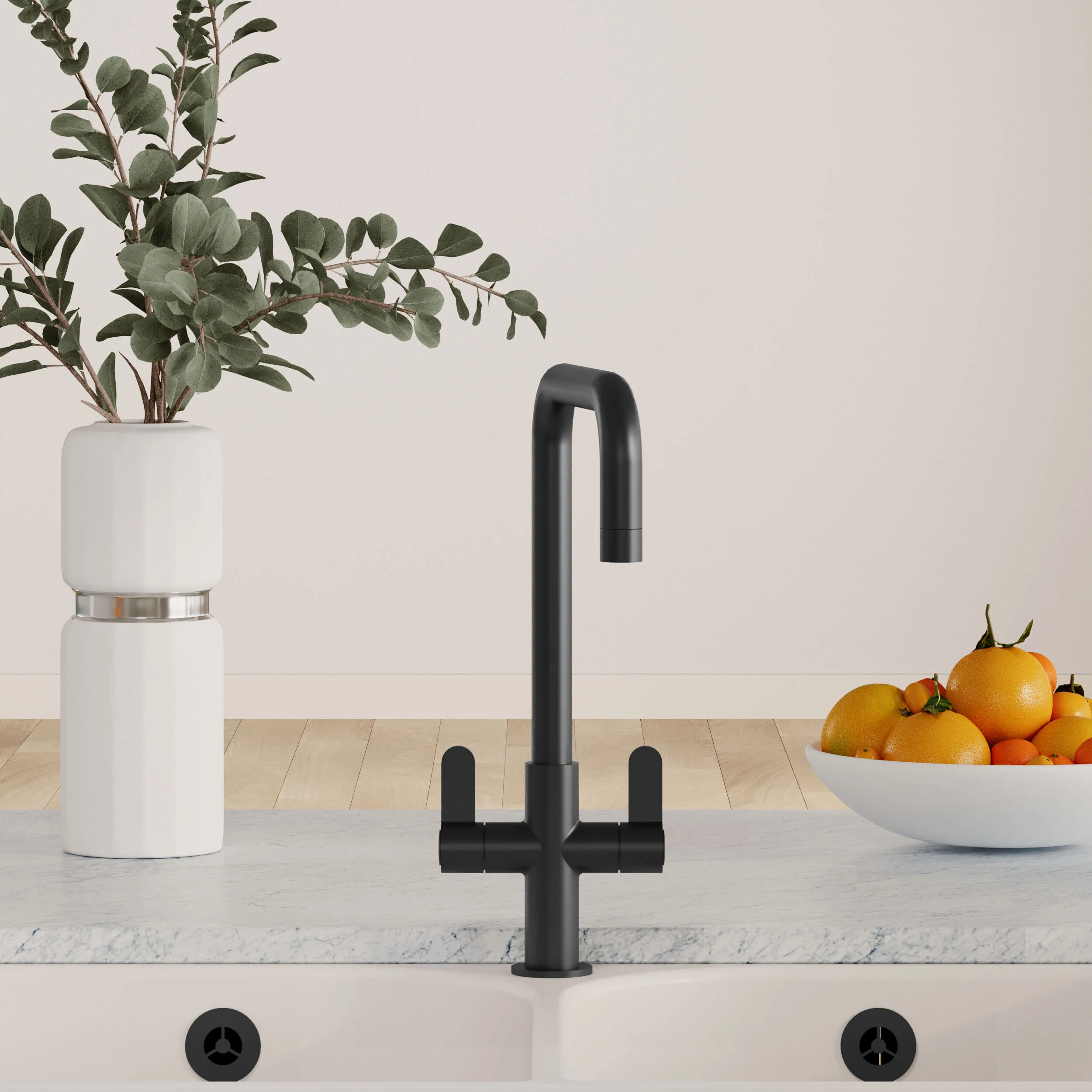 Warslow Kitchen Mono Mixer Tap - Single or Dual Lever, Choice of Colour - Image 11