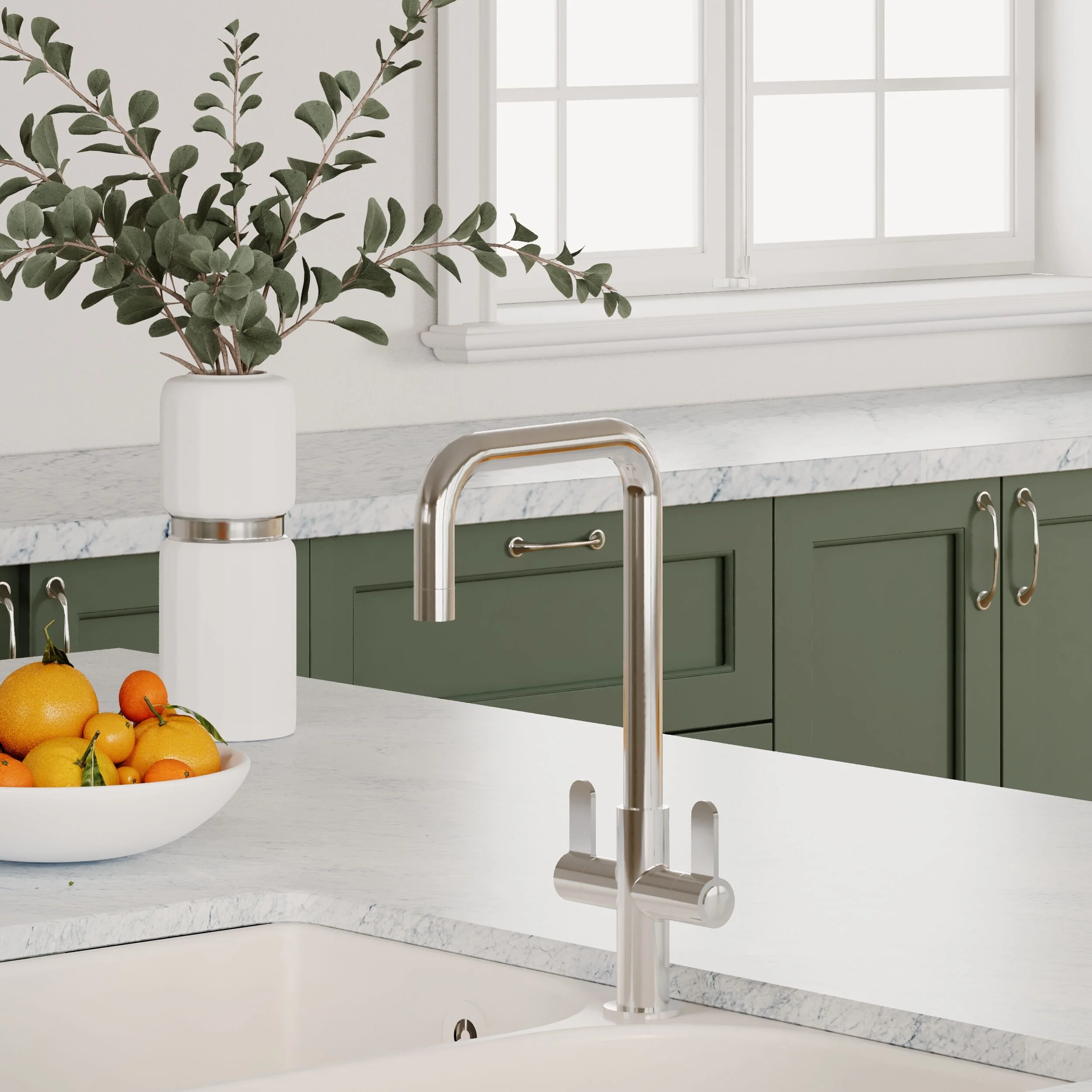 Warslow Kitchen Mono Mixer Tap - Single or Dual Lever, Choice of Colour - Image 17