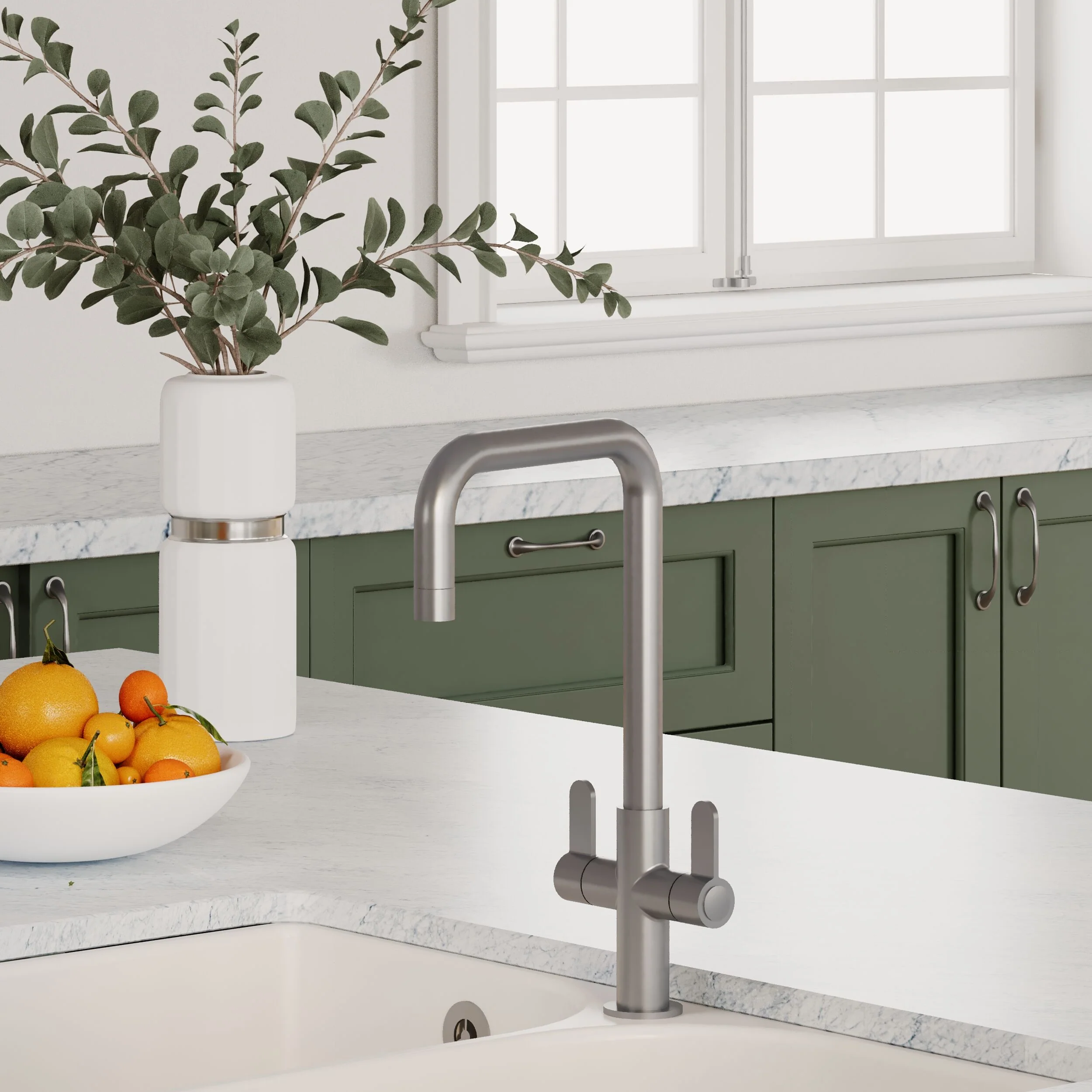 Warslow Kitchen Mono Mixer Tap - Single or Dual Lever, Choice of Colour - Image 21