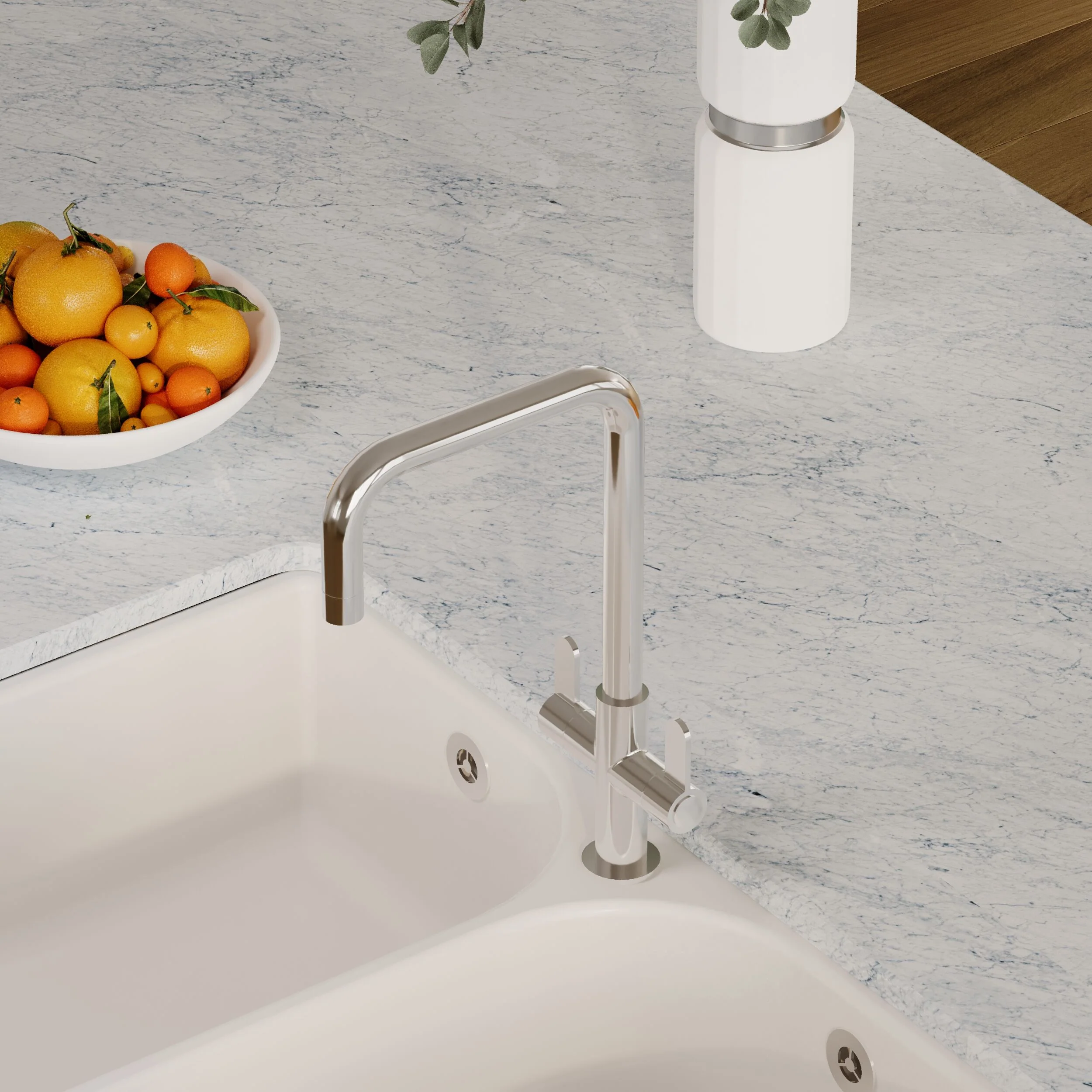 Warslow Kitchen Mono Mixer Tap - Single or Dual Lever, Choice of Colour - Image 25