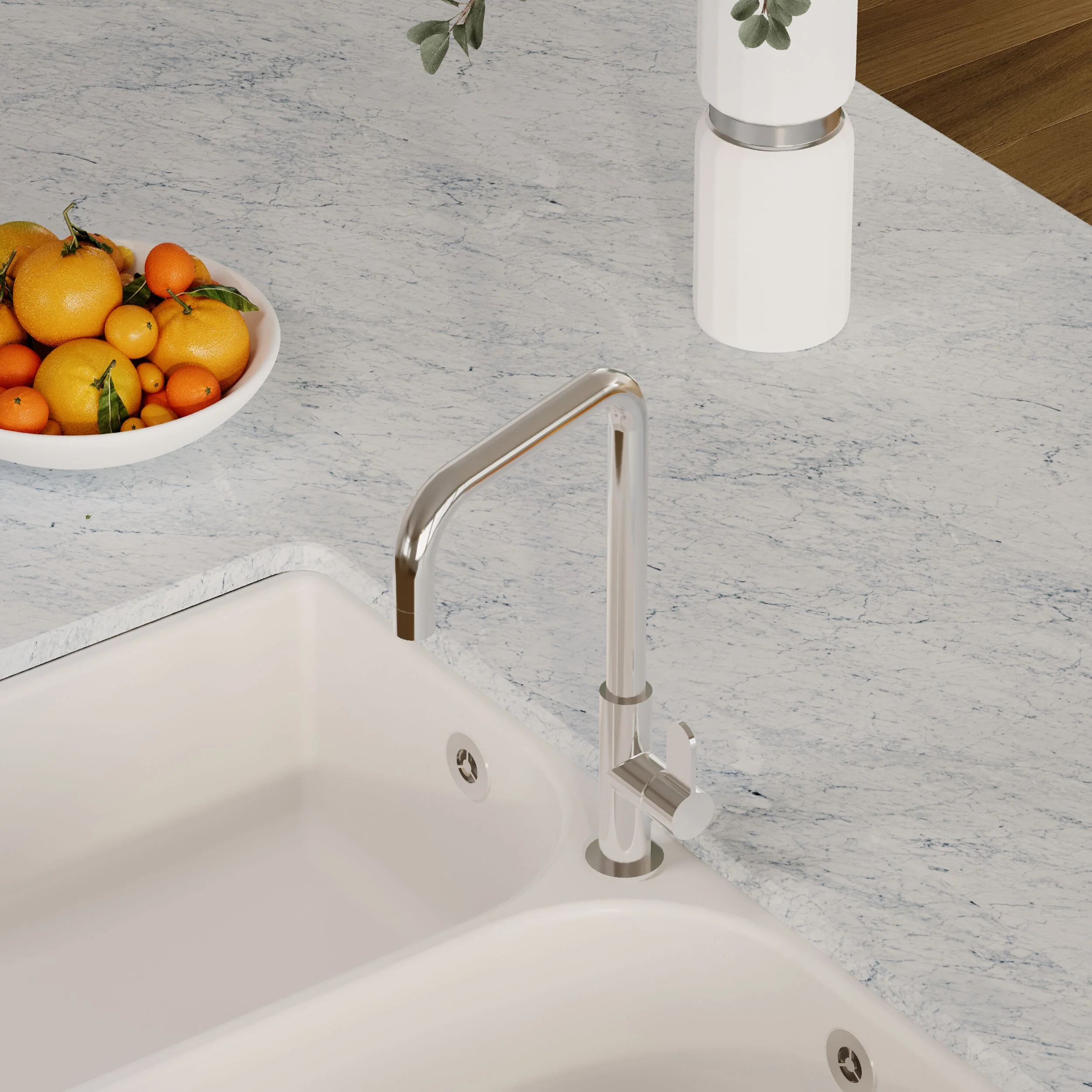 Warslow Kitchen Mono Mixer Tap - Single or Dual Lever, Choice of Colour - Image 26