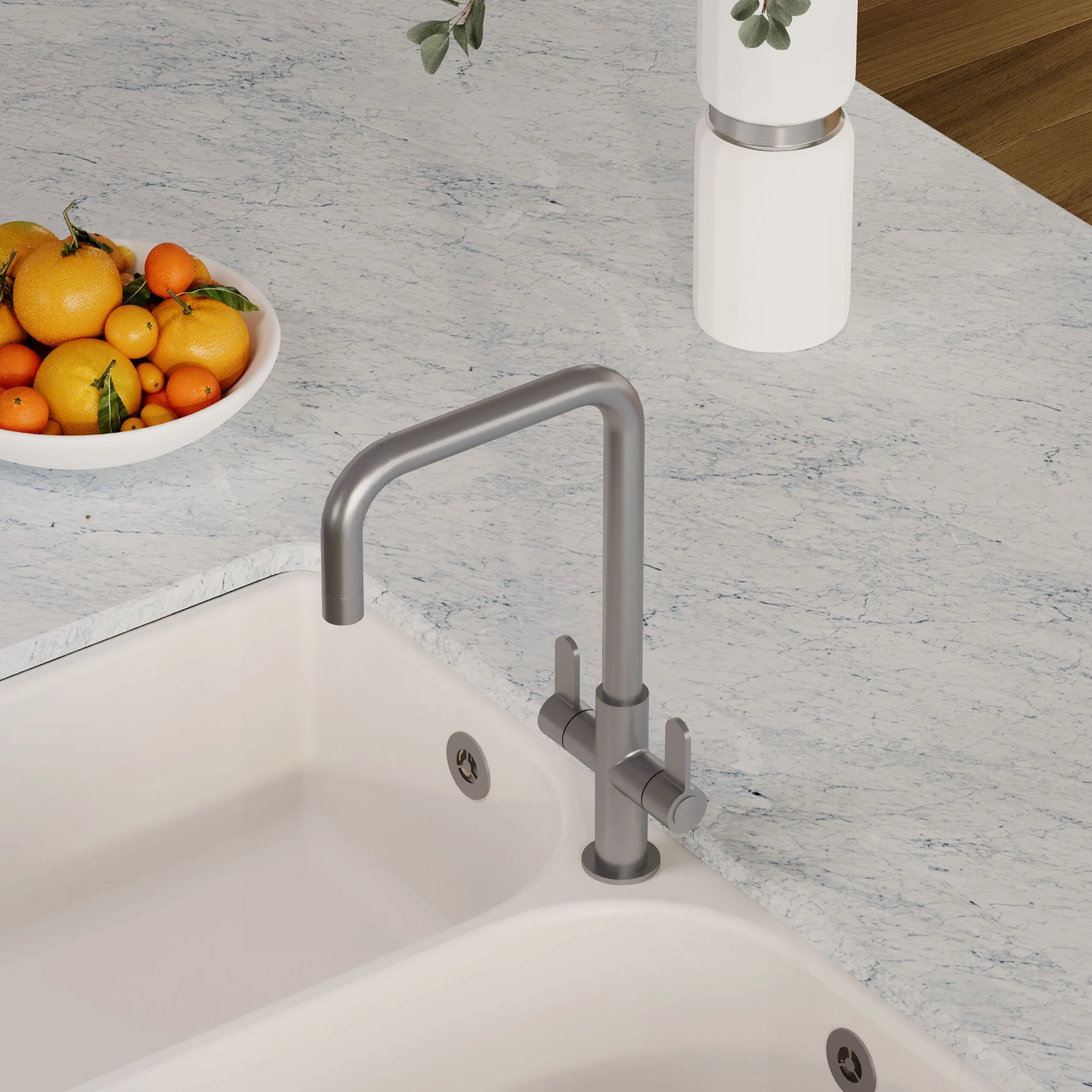 Warslow Kitchen Mono Mixer Tap - Single or Dual Lever, Choice of Colour - Image 29