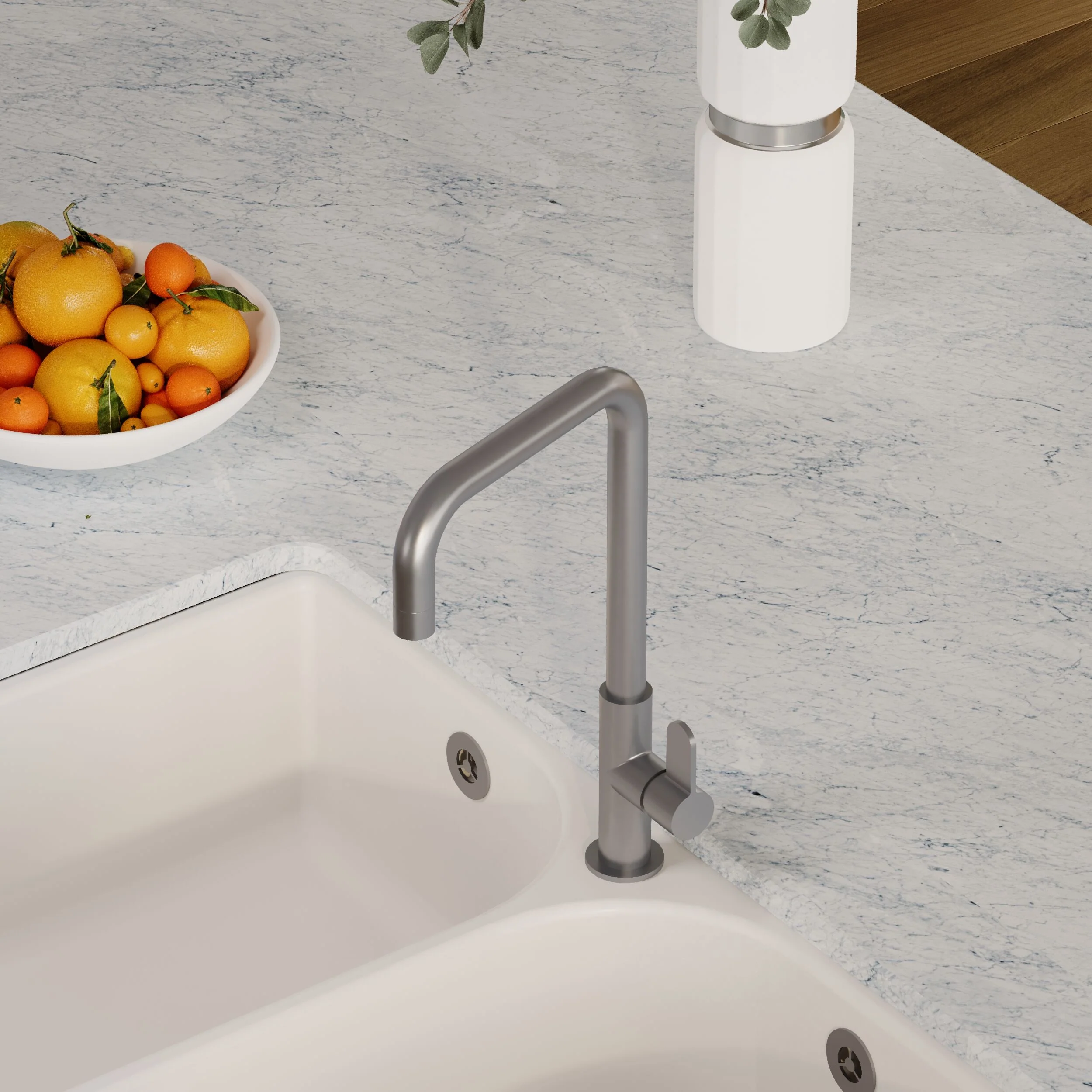 Warslow Kitchen Mono Mixer Tap - Single or Dual Lever, Choice of Colour - Image 30