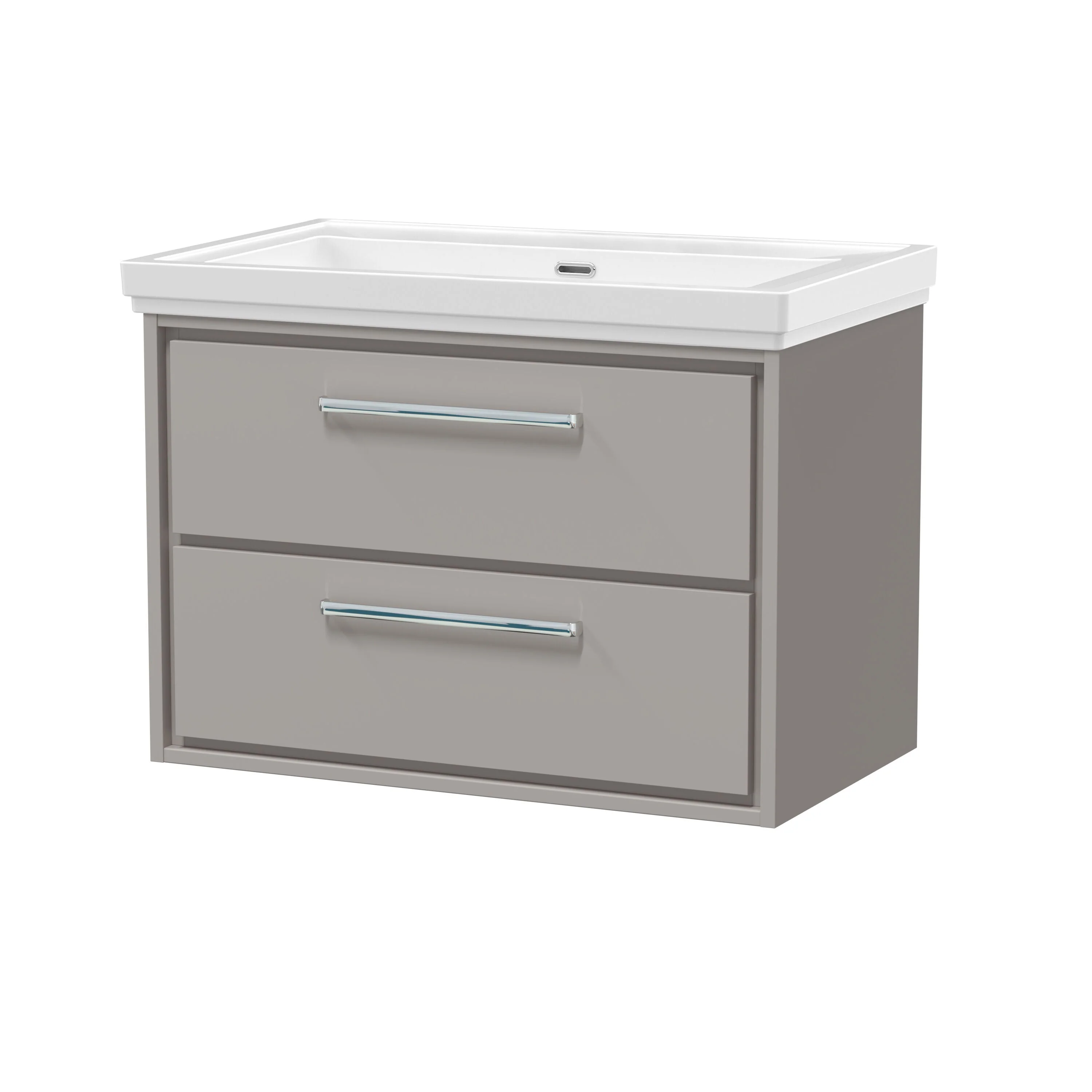 Longnor 2 Drawer Wall Hung Vanity Basin Unit with 0 Tap Hole Traditional Fireclay Basin, Choice of Size and Colour - Image 14