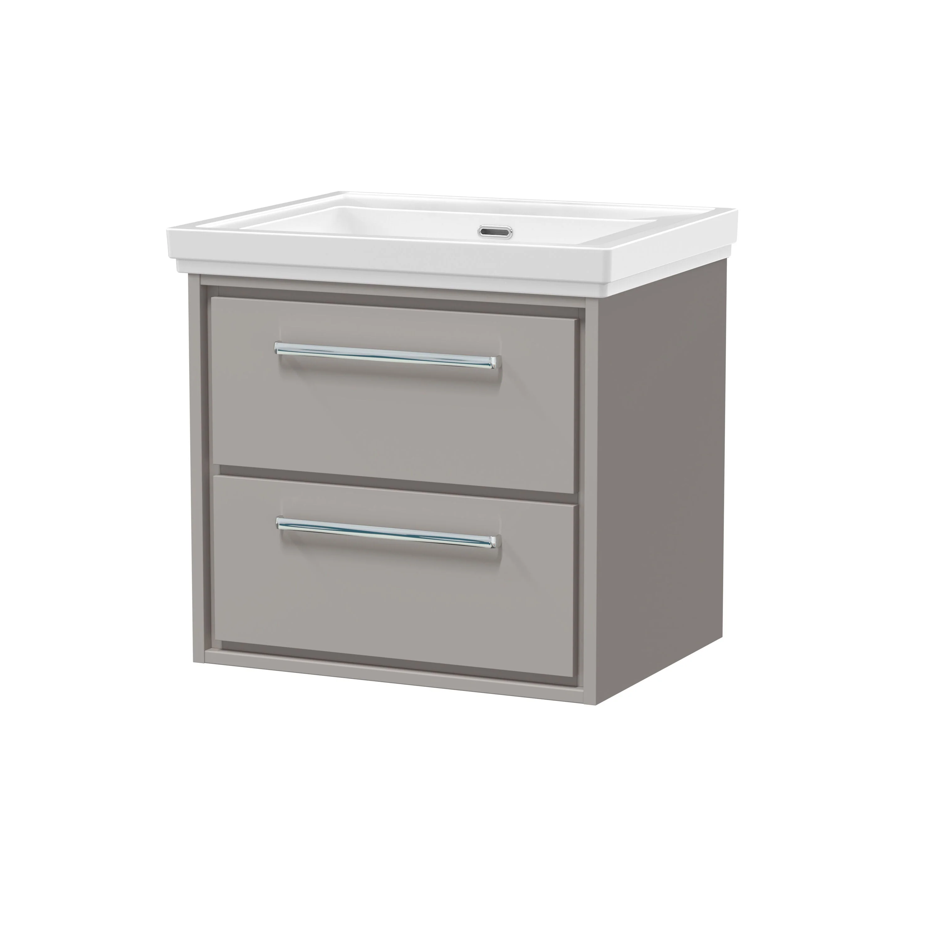 Longnor 2 Drawer Wall Hung Vanity Basin Unit with 0 Tap Hole Traditional Fireclay Basin, Choice of Size and Colour - Image 5