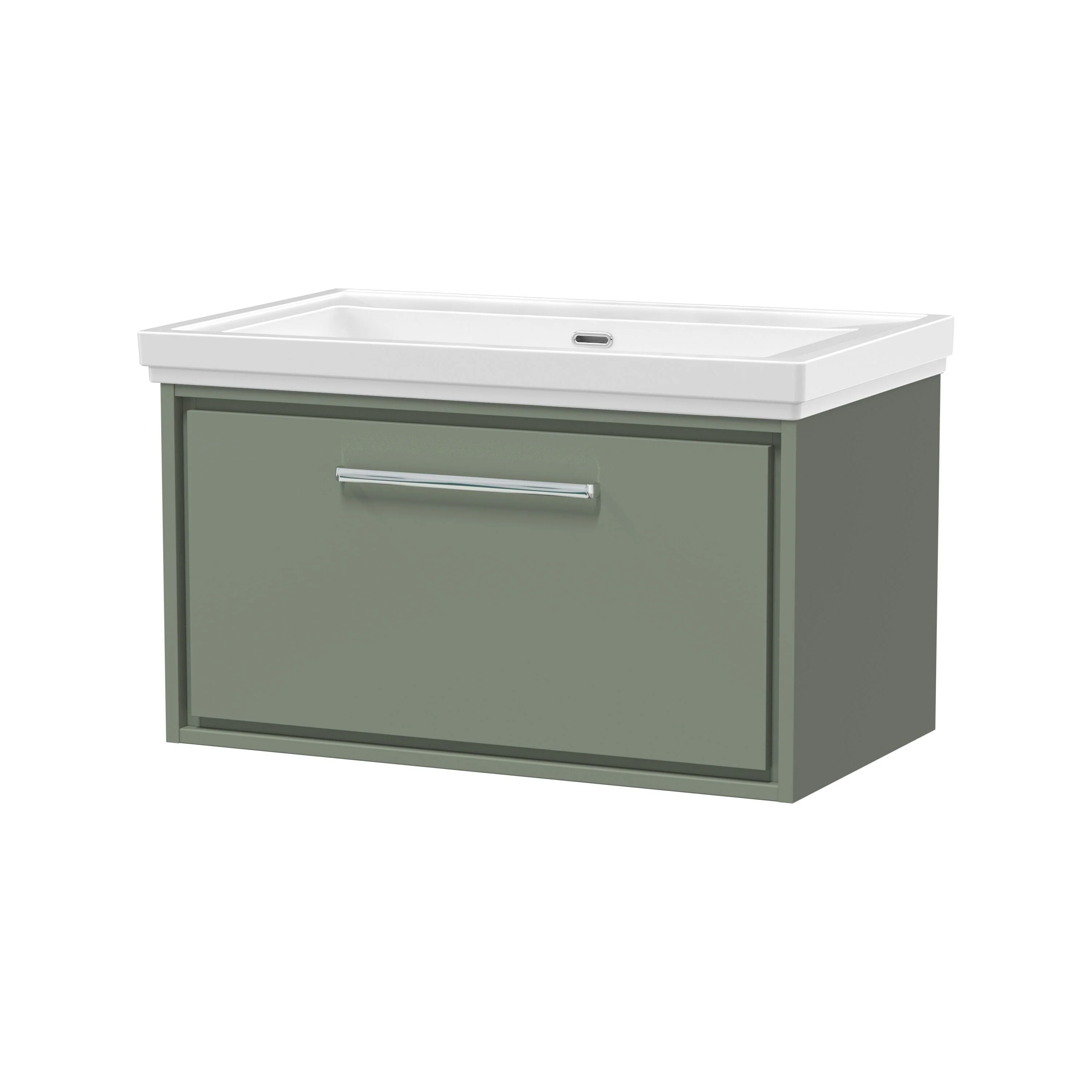 Longnor Single Drawer Wall Hung Vanity Basin Unit with 0 Tap Hole Traditional Fireclay Basin, Choice of Size and Colour - Image 16