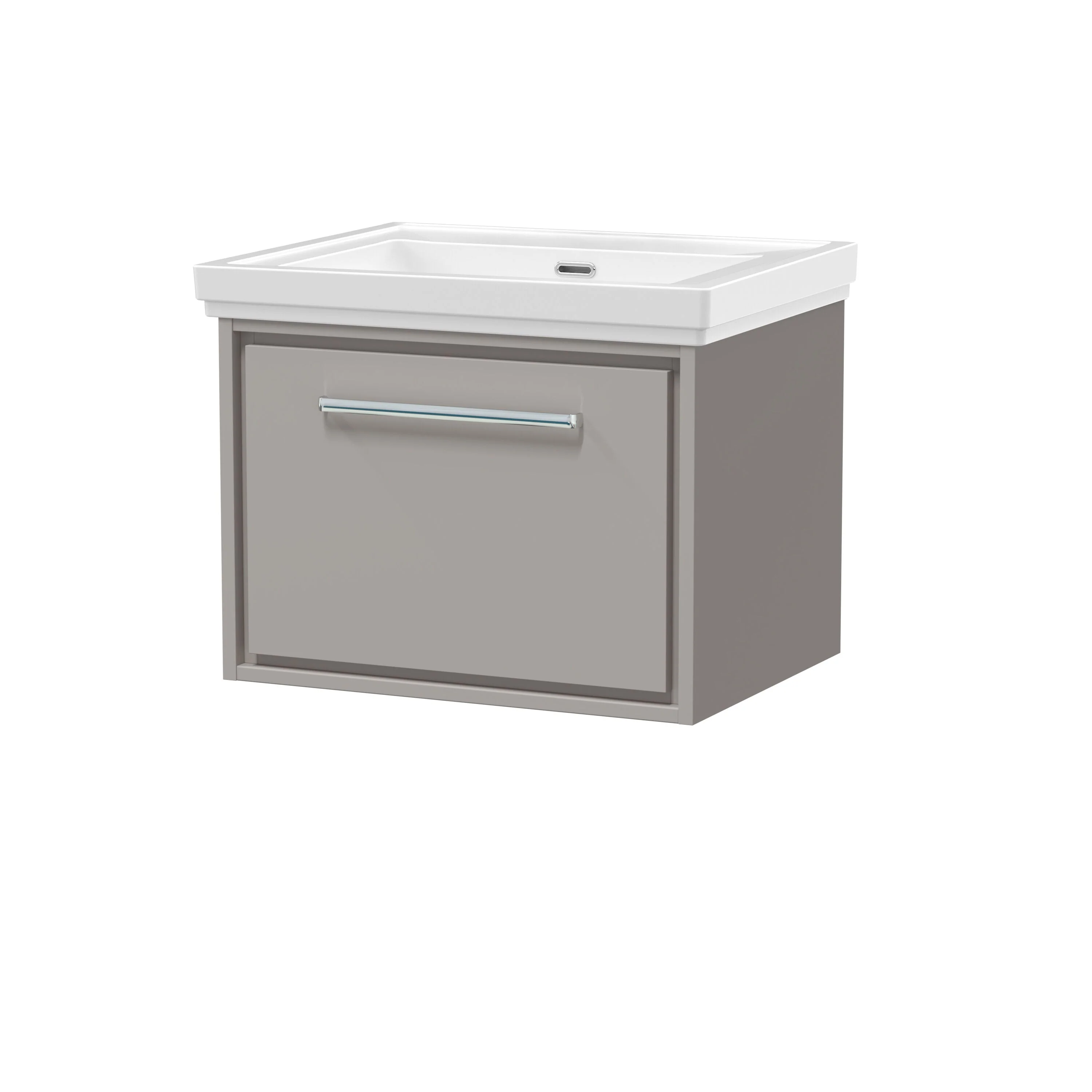 Longnor Single Drawer Wall Hung Vanity Basin Unit with 0 Tap Hole Traditional Fireclay Basin, Choice of Size and Colour - Image 5