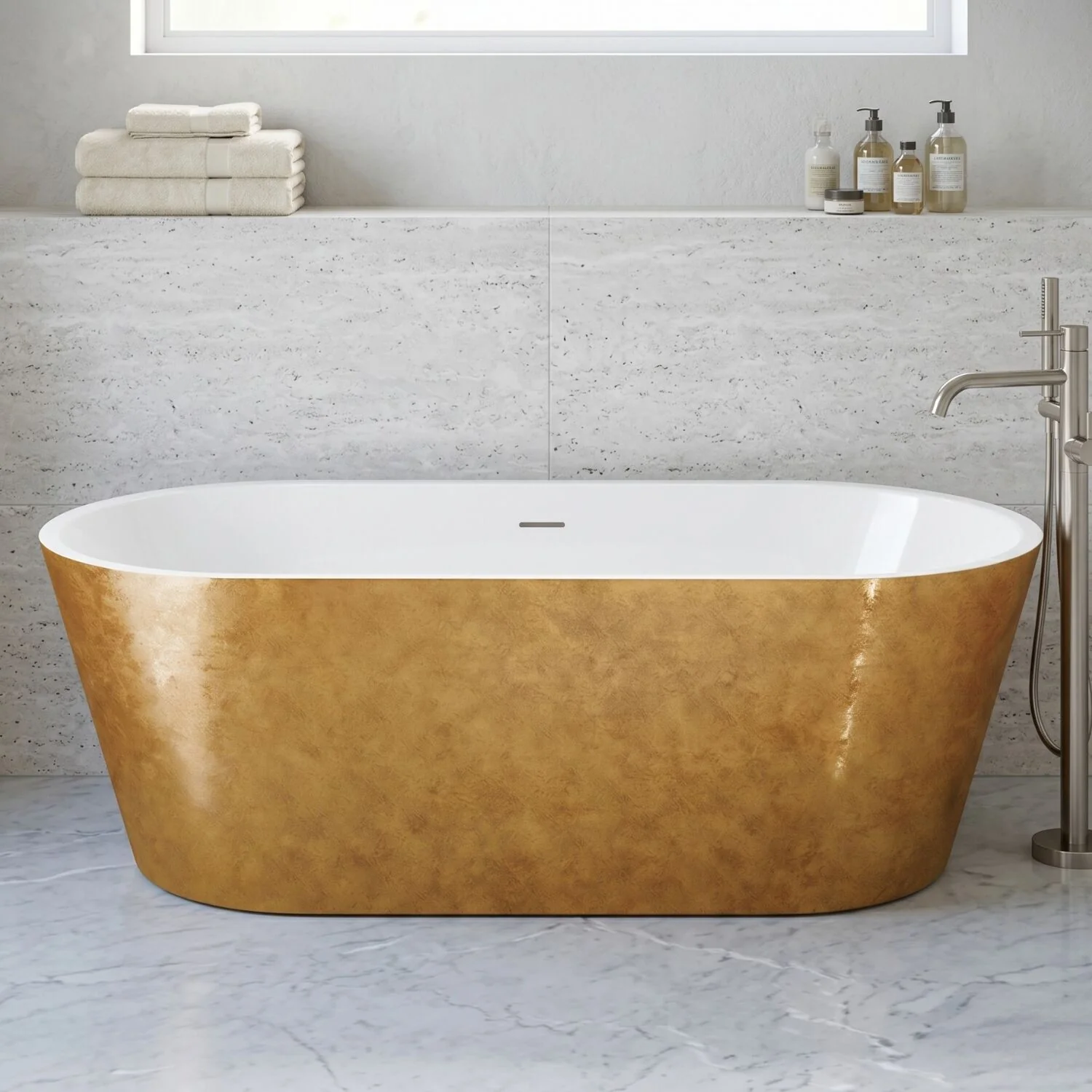 Luxury Modern Freestanding Oval Bath - Choice of Finish & Size - Image 3