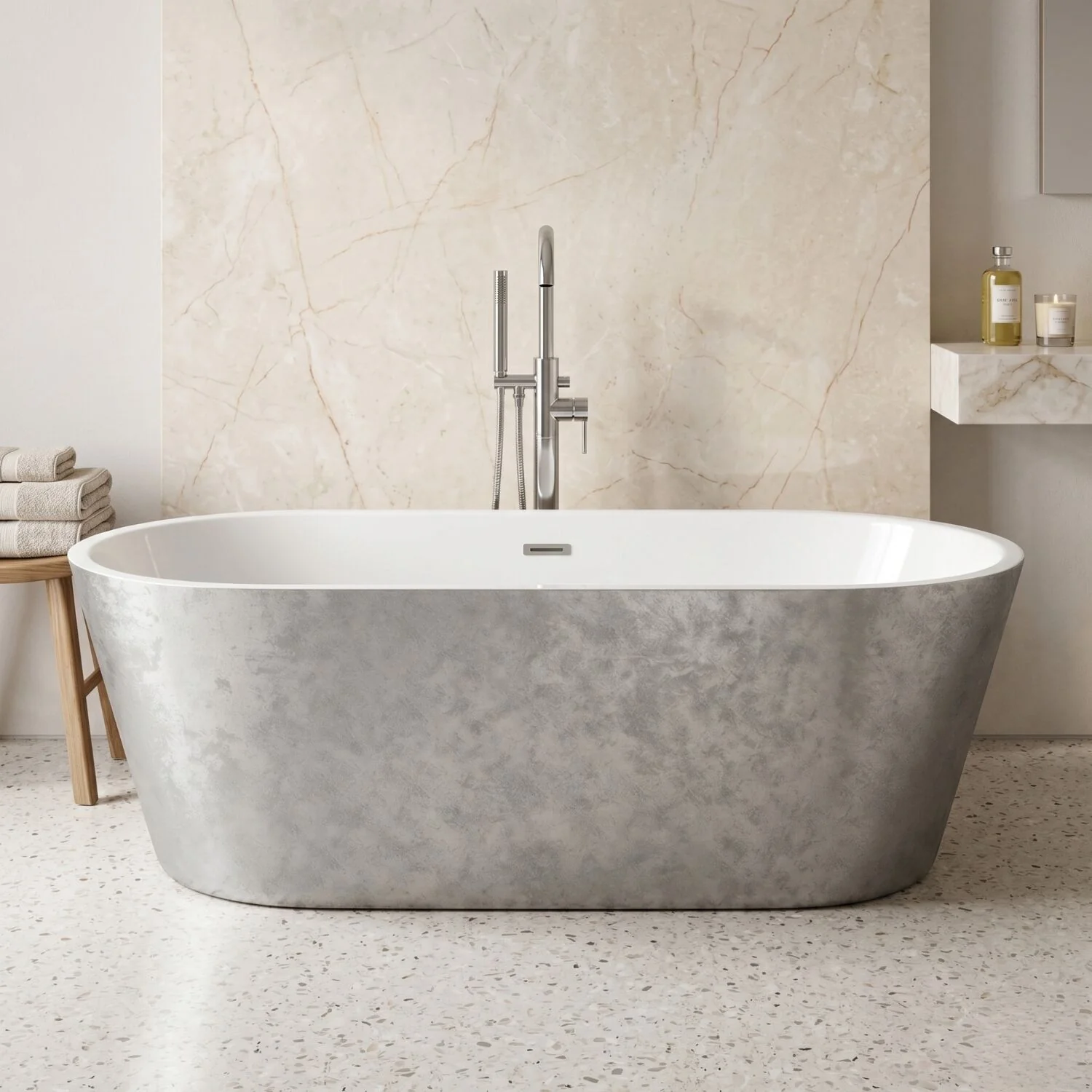Luxury Modern Freestanding Oval Bath - Choice of Finish & Size - Image 8