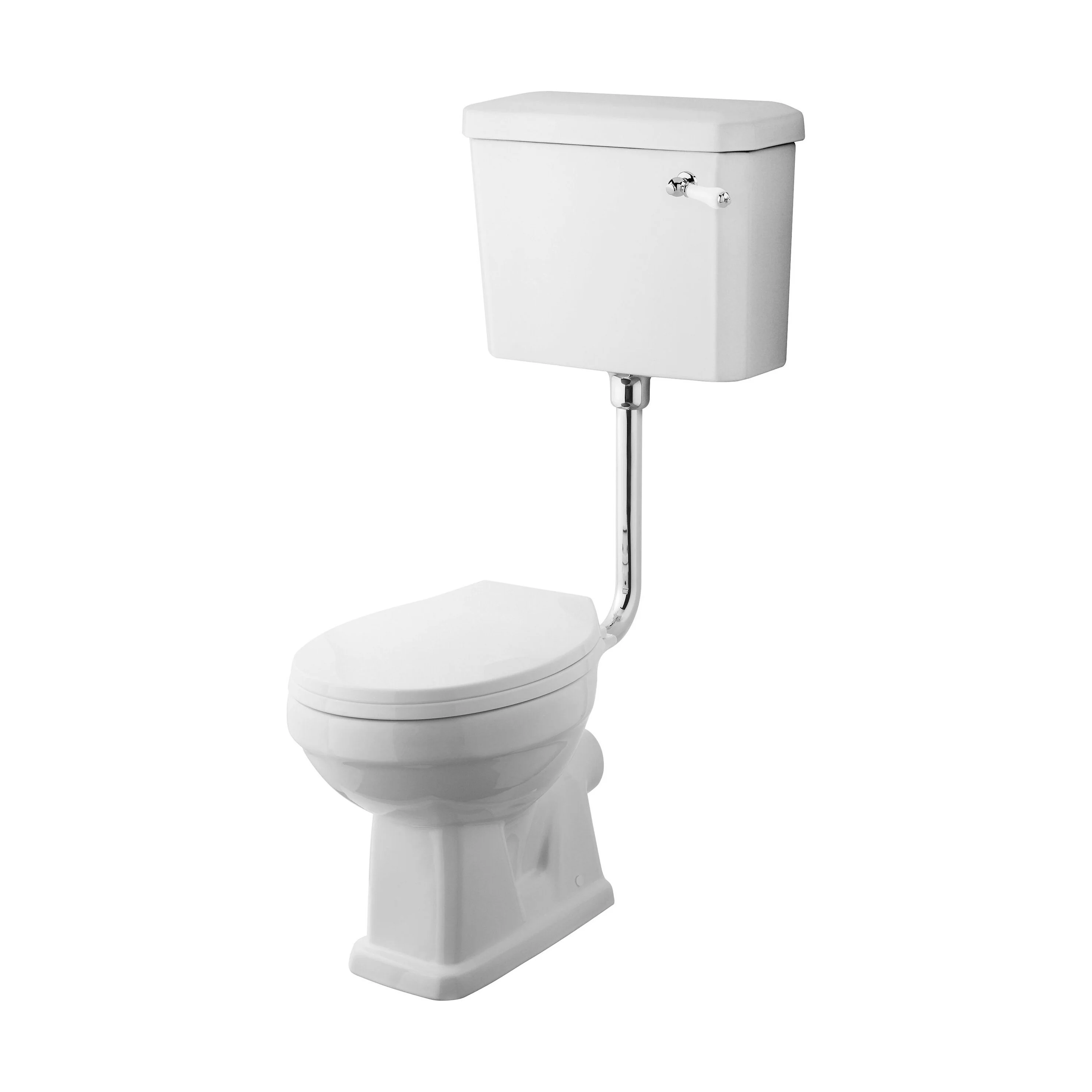 Madeley Traditional Toilet with Low Level Cistern, Flush Pipe Kit and Soft Close Toilet Seat