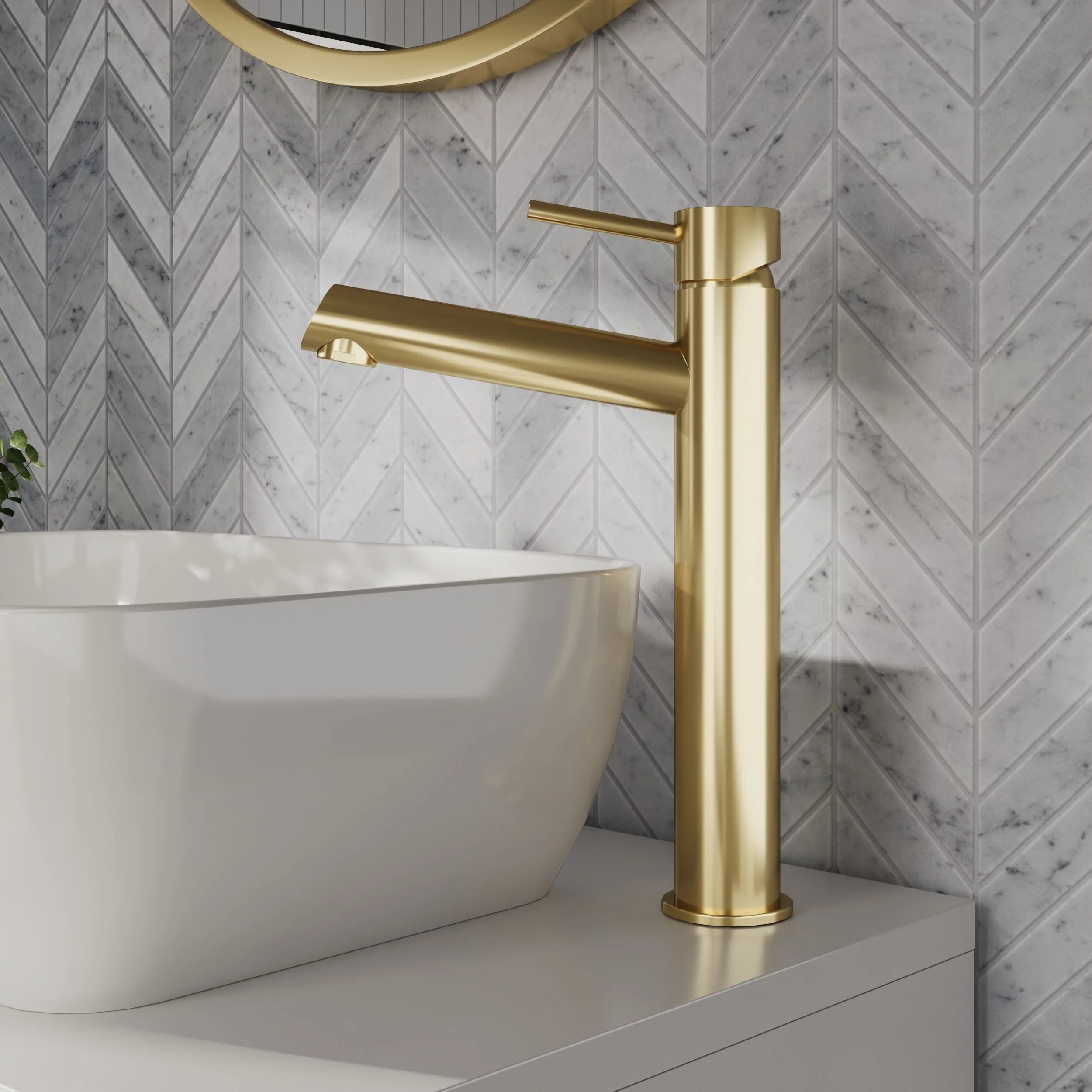 Wetley Minimalist Round Tall Mono Basin Mixer Tap - Choice of Finish - Image 6