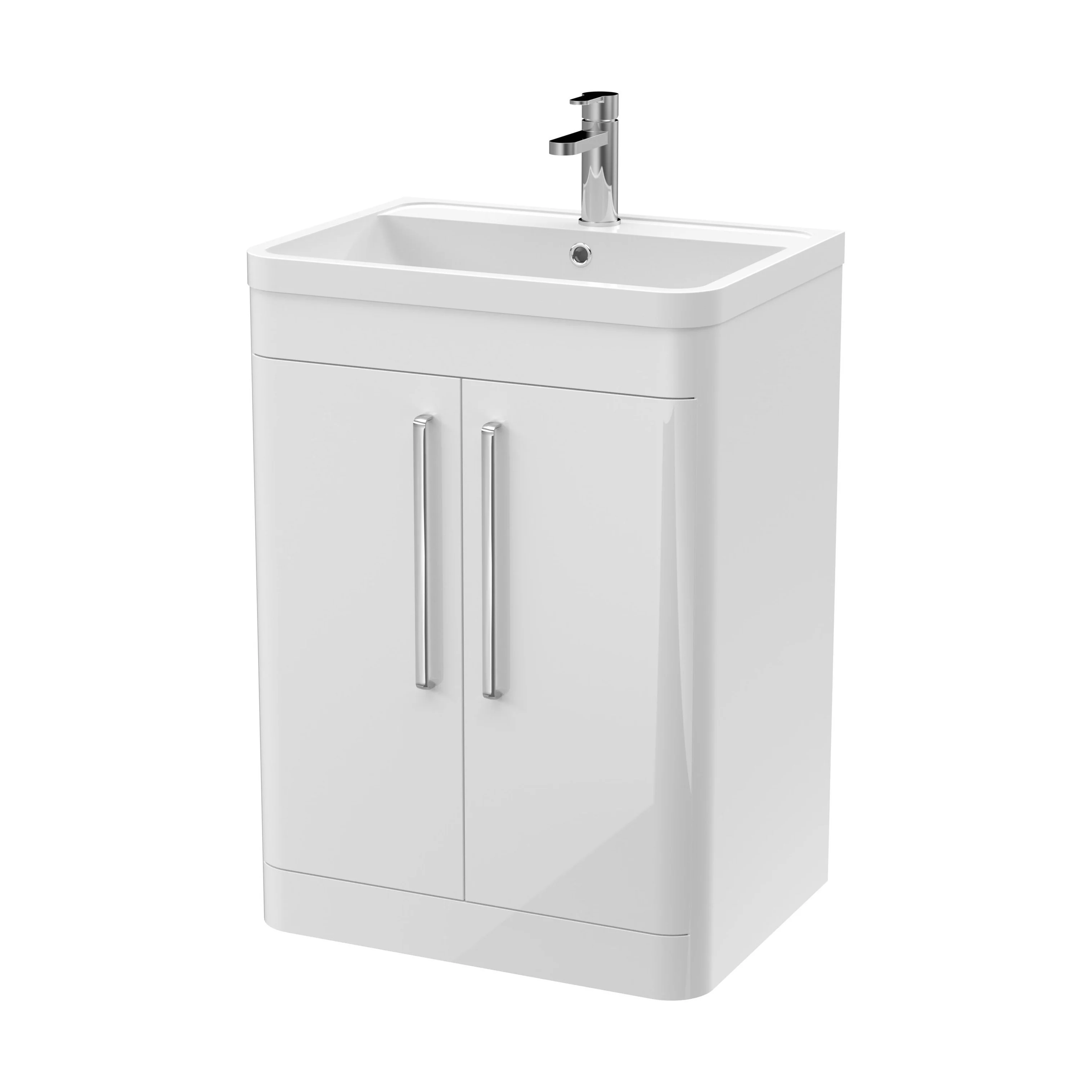 Aldershawe Modern Bathroom Floor Standing 2 Soft Close Door Vanity Basin Unit - Choice of Basin, Colour and Size - Image 16