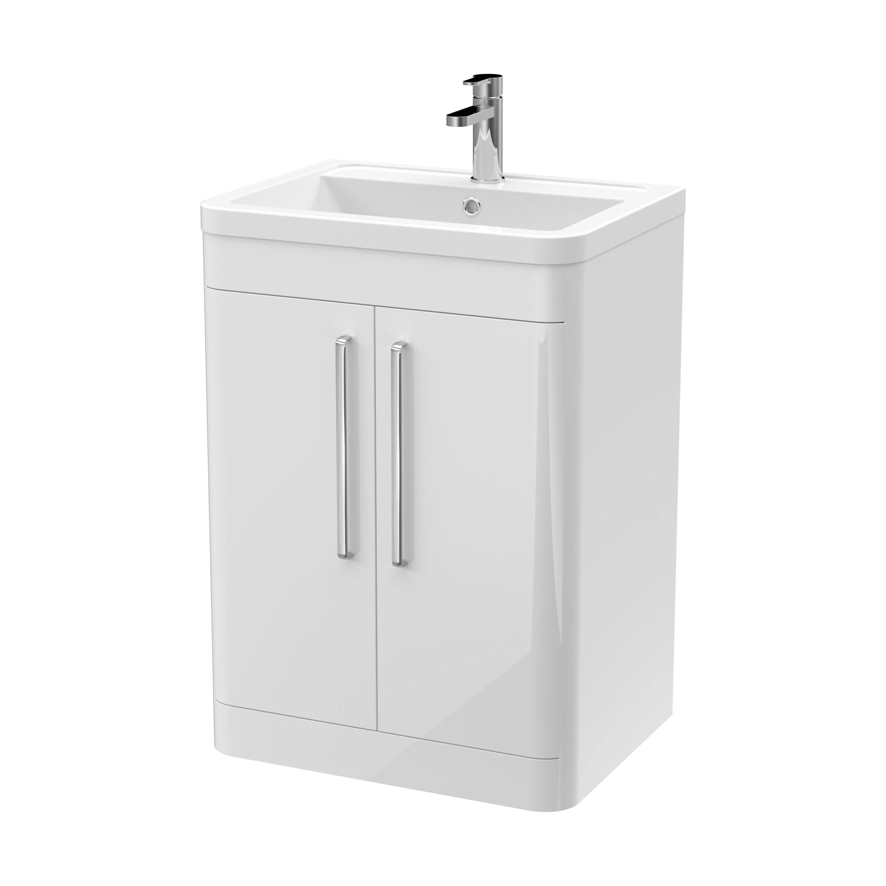 Aldershawe Modern Bathroom Floor Standing 2 Soft Close Door Vanity Basin Unit - Choice of Basin, Colour and Size - Image 17