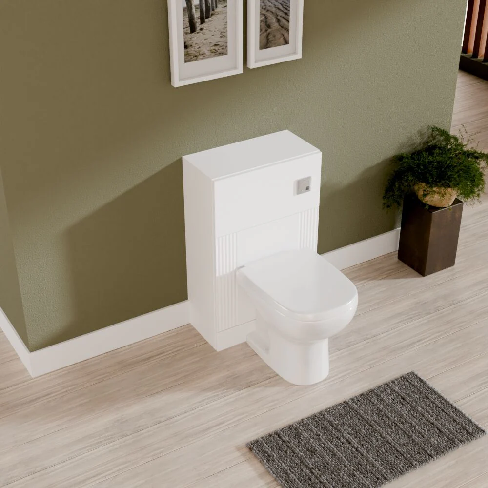 Belvide Modern Bathroom Retro Floor Standing WC Back to Wall Toilet Unit, 500mm, Choice of Colour - Image 11