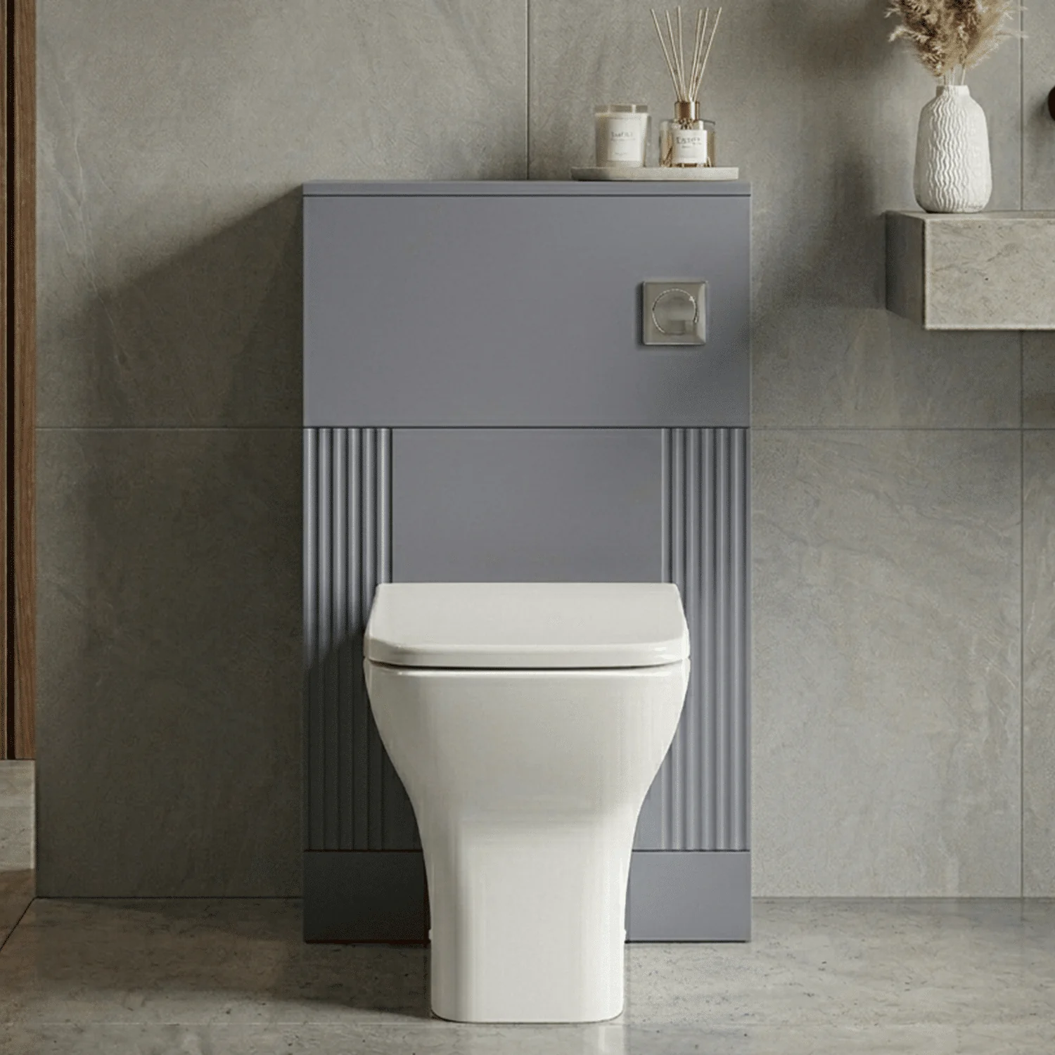 Belvide Modern Bathroom Retro Floor Standing WC Back to Wall Toilet Unit, 500mm, Choice of Colour - Image 3