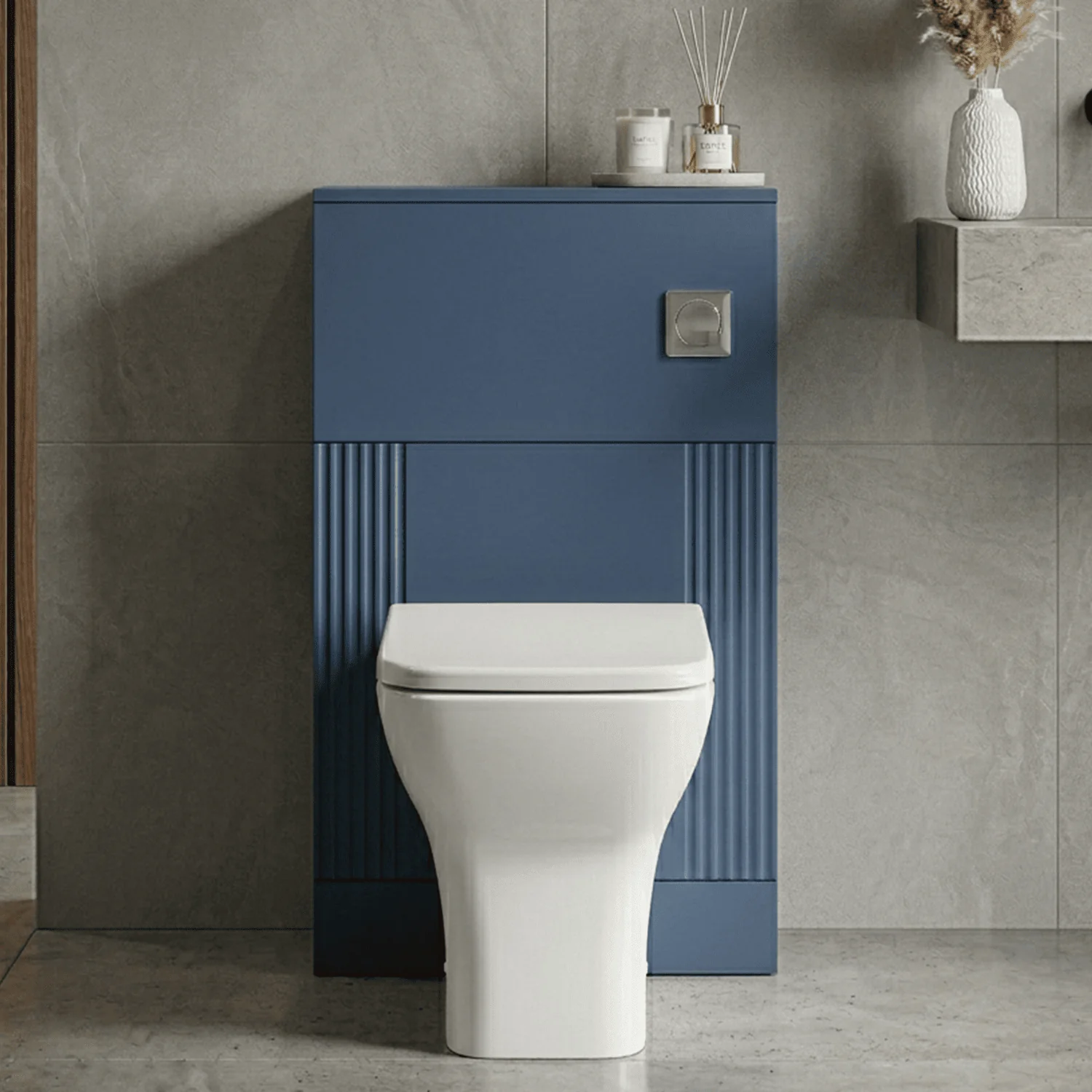 Belvide Modern Bathroom Retro Floor Standing WC Back to Wall Toilet Unit, 500mm, Choice of Colour - Image 4