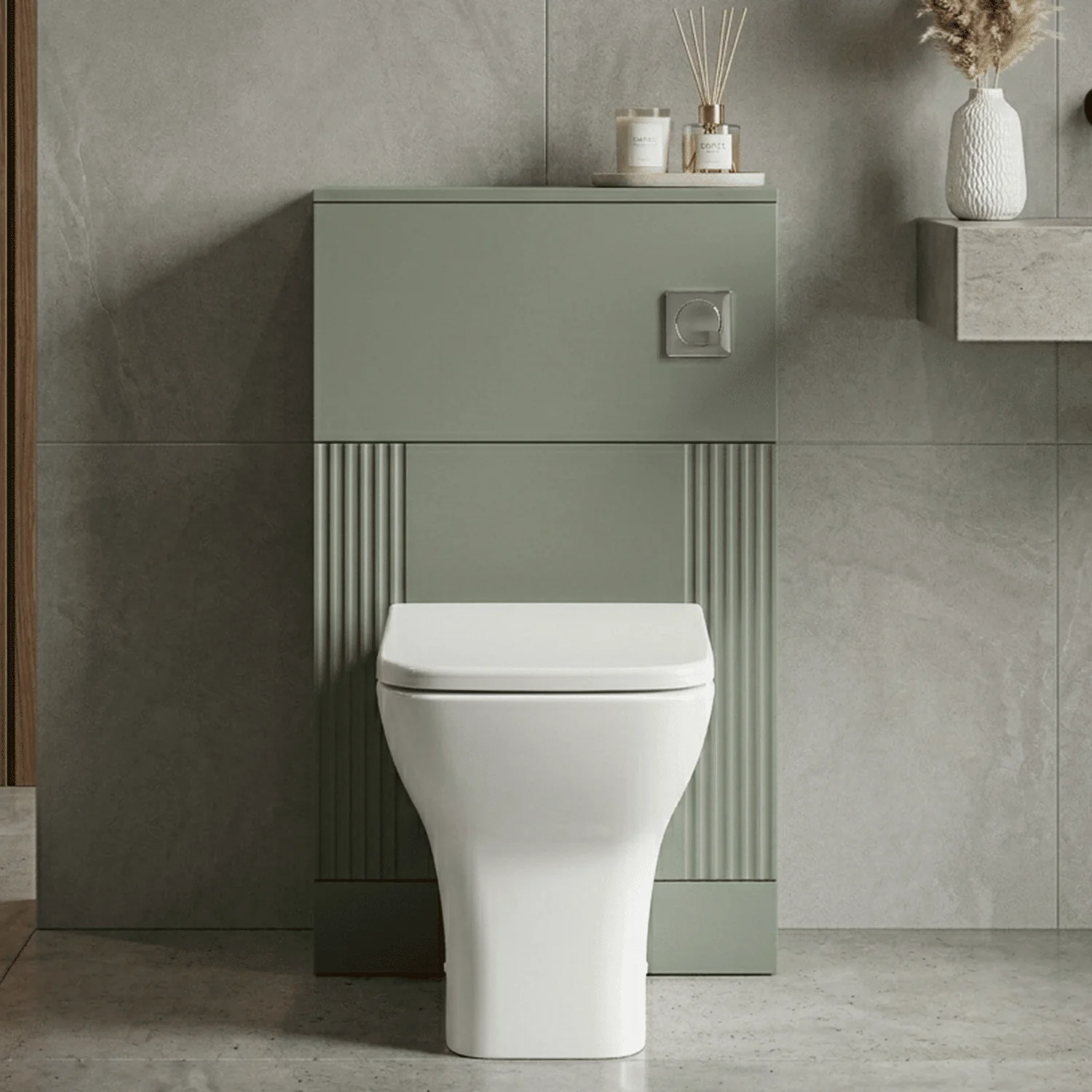 Belvide Modern Bathroom Retro Floor Standing WC Back to Wall Toilet Unit, 500mm, Choice of Colour - Image 5
