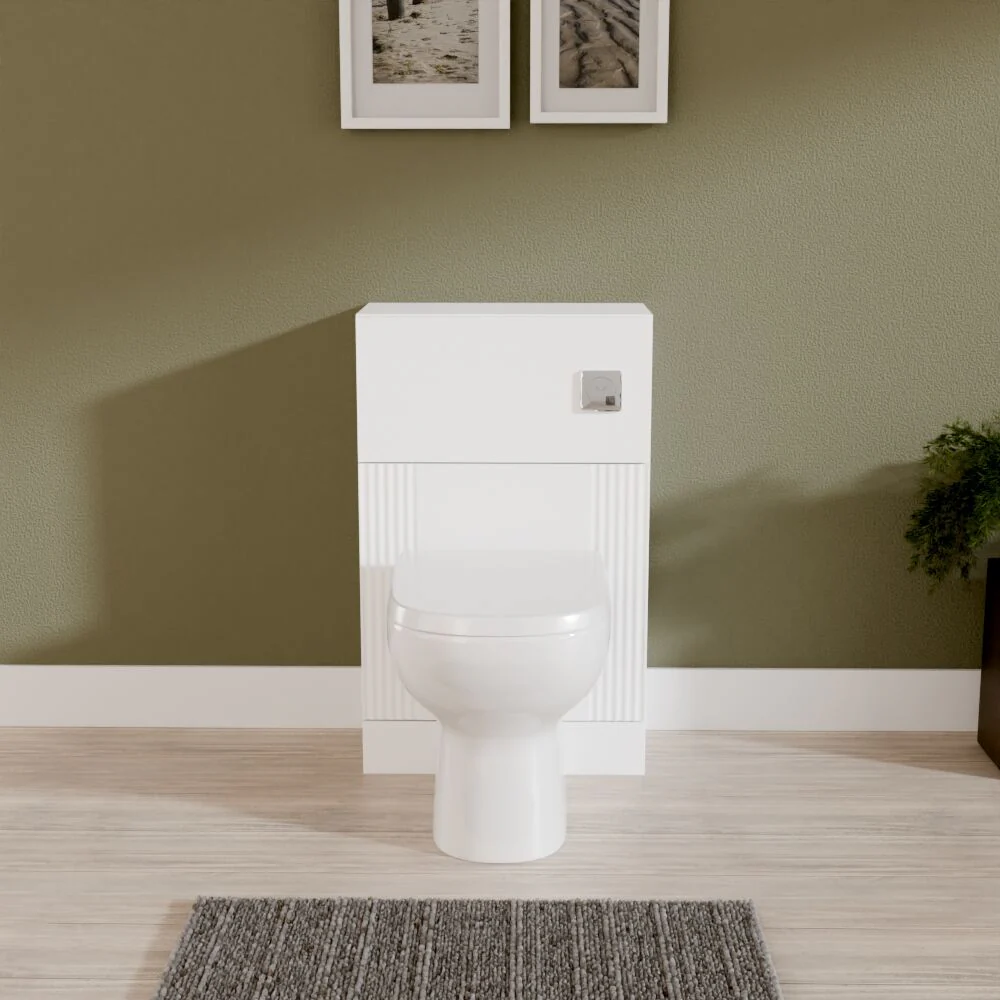 Belvide Modern Bathroom Retro Floor Standing WC Back to Wall Toilet Unit, 500mm, Choice of Colour - Image 6