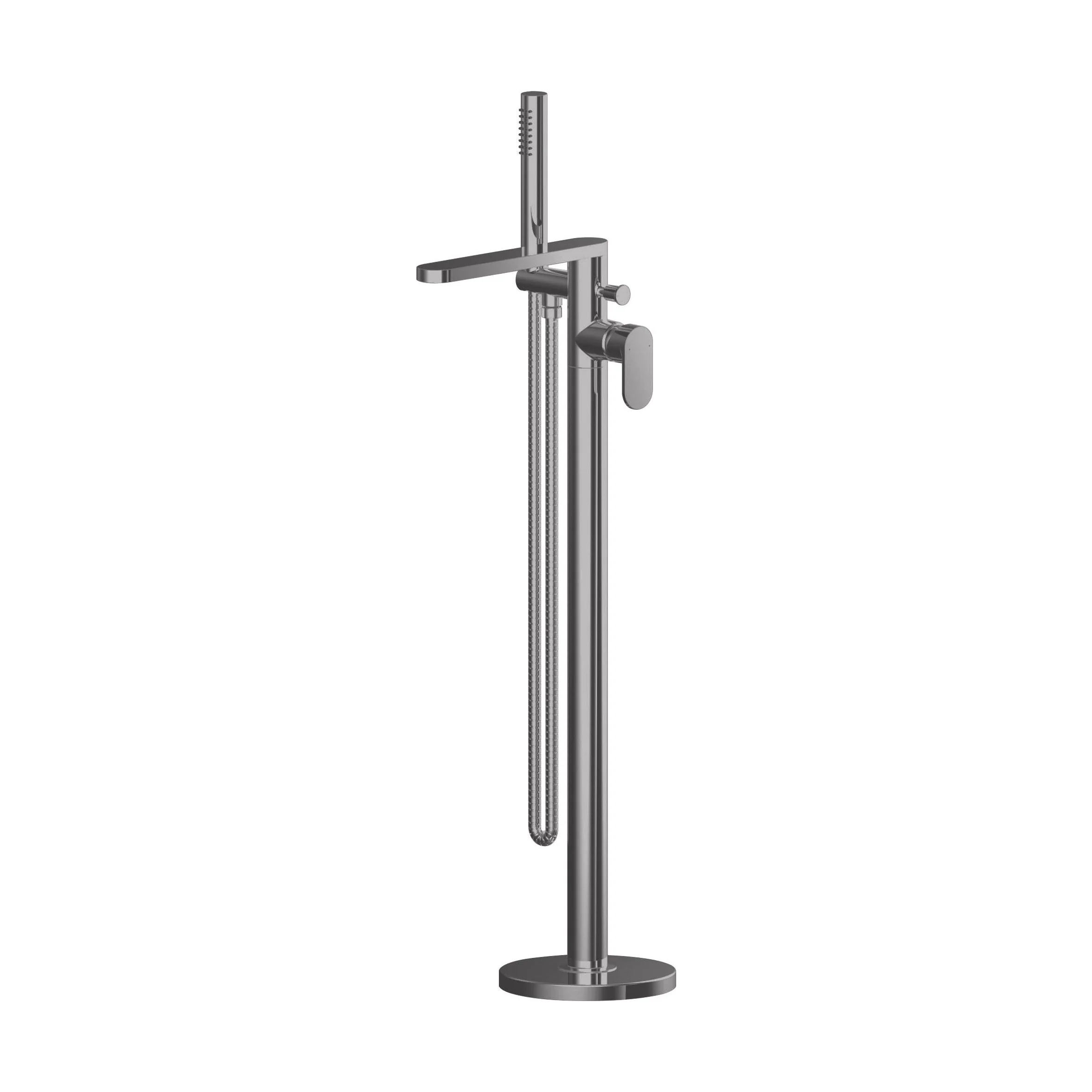 Enville Modern Freestanding Round Bath Shower Mixer Tap with Lever Handle and Kit - Choice of Colour - Image 4