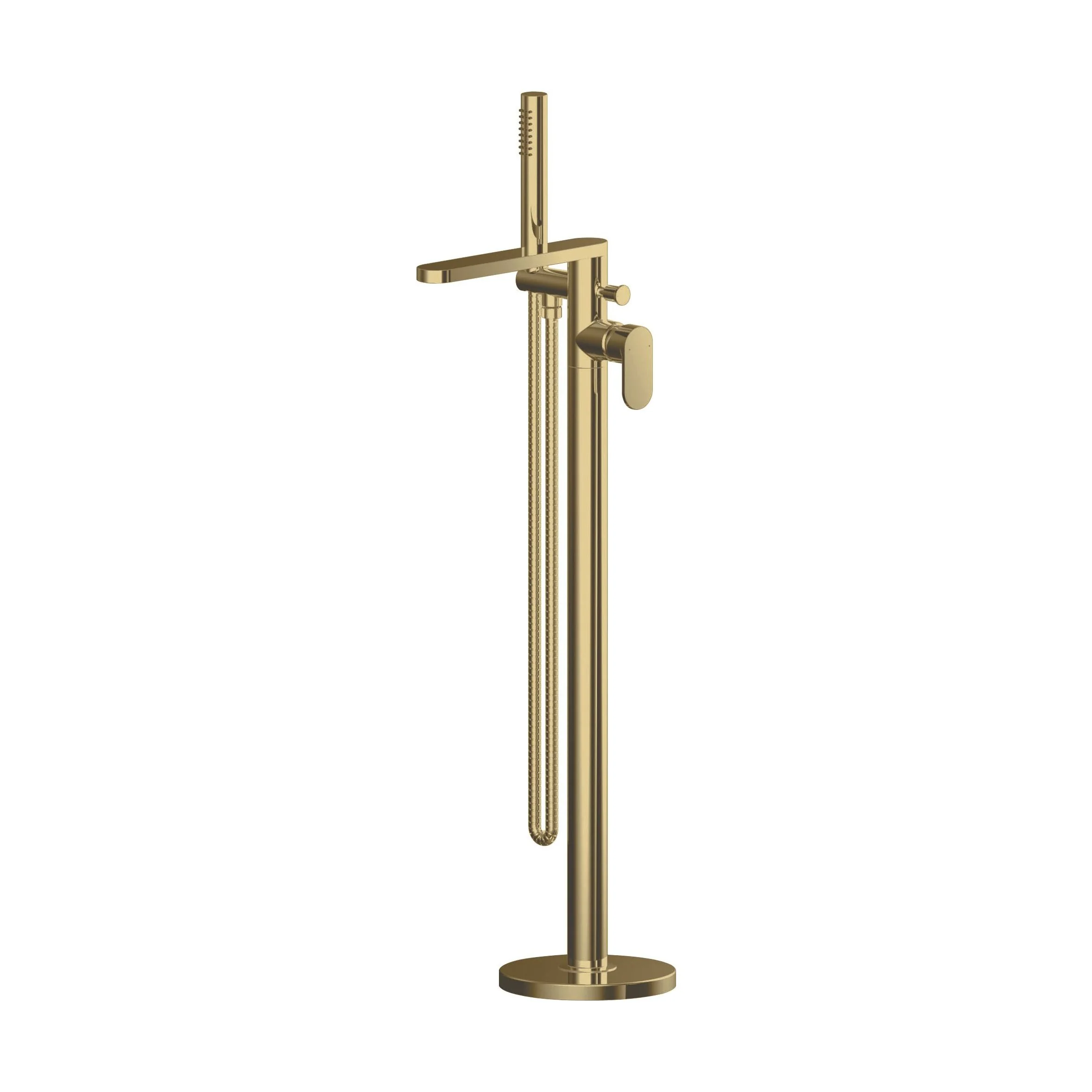 Enville Modern Freestanding Round Bath Shower Mixer Tap with Lever Handle and Kit - Choice of Colour - Image 5