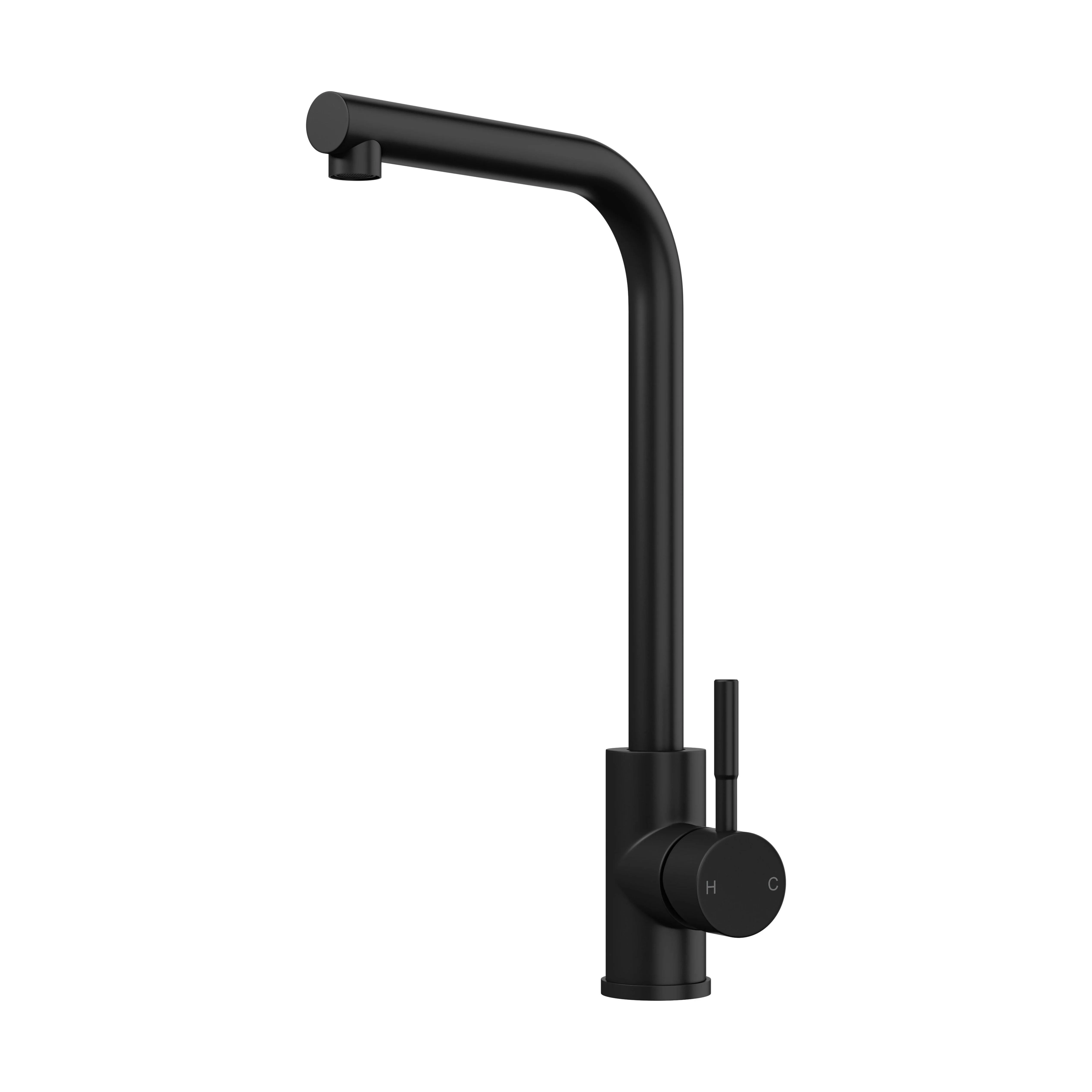 Modern L-Neck Kitchen Sink Mixer Tap Single Lever, Top Fix Installation, 347 x 90 x 245 mm - Choice of Colour - Image 7