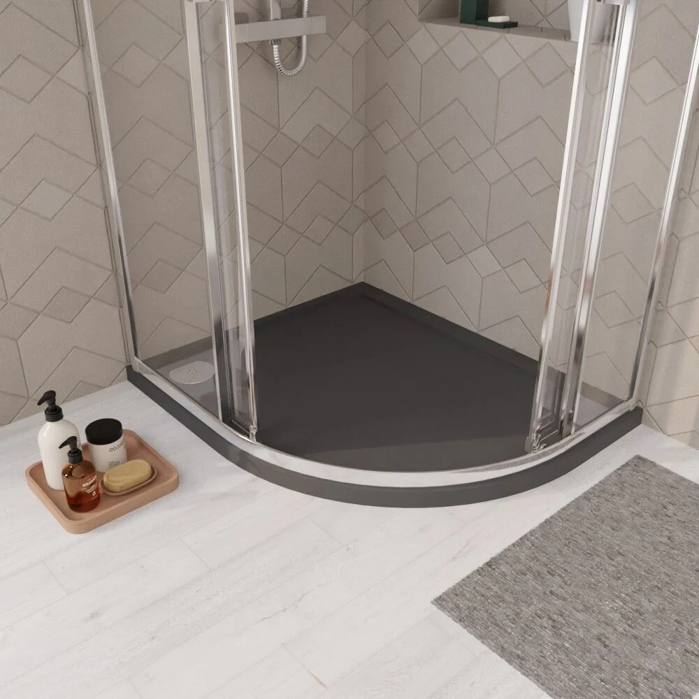 Balterley Shower Tray Modern Offset Quadrant Shower Tray, Left or Right Hand - Choice of Size and Finish - Image 22