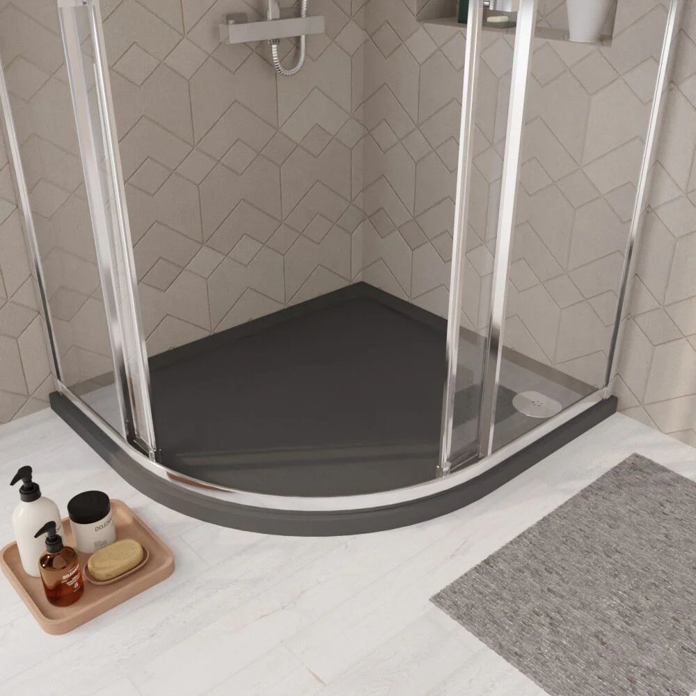 Balterley Shower Tray Modern Offset Quadrant Shower Tray, Left or Right Hand - Choice of Size and Finish - Image 23