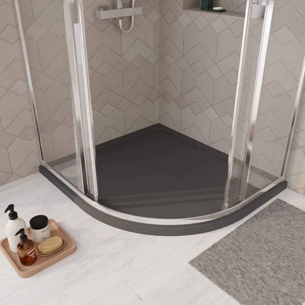 Balterley Shower Tray Modern Offset Quadrant Shower Tray, Left or Right Hand - Choice of Size and Finish - Image 24
